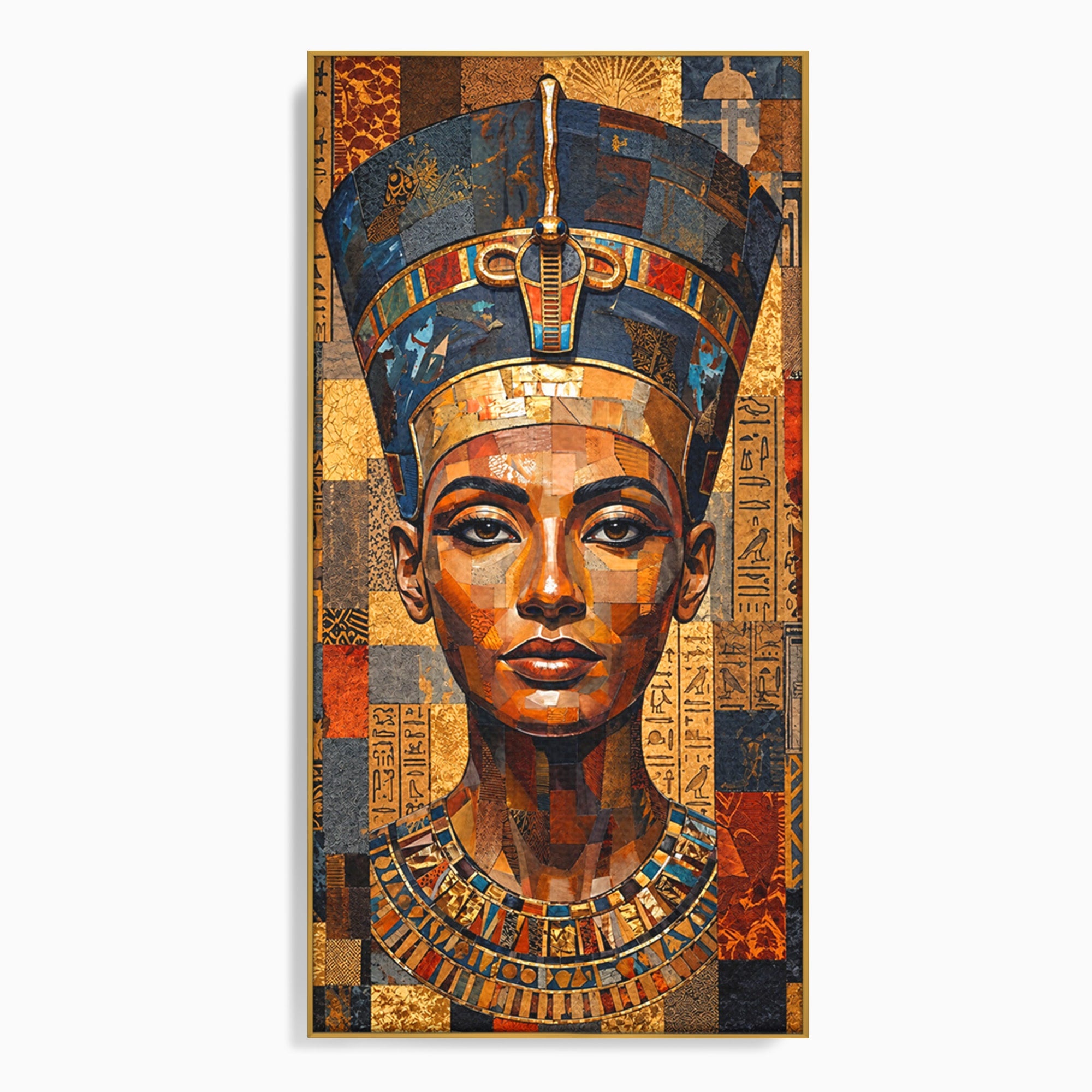 Tablou Canvas Premium LuxCanva® T1038, Regina Nefertiti, Egipt, Portret, Antichitate, Cultura, Dormitor, Culori Vibrante