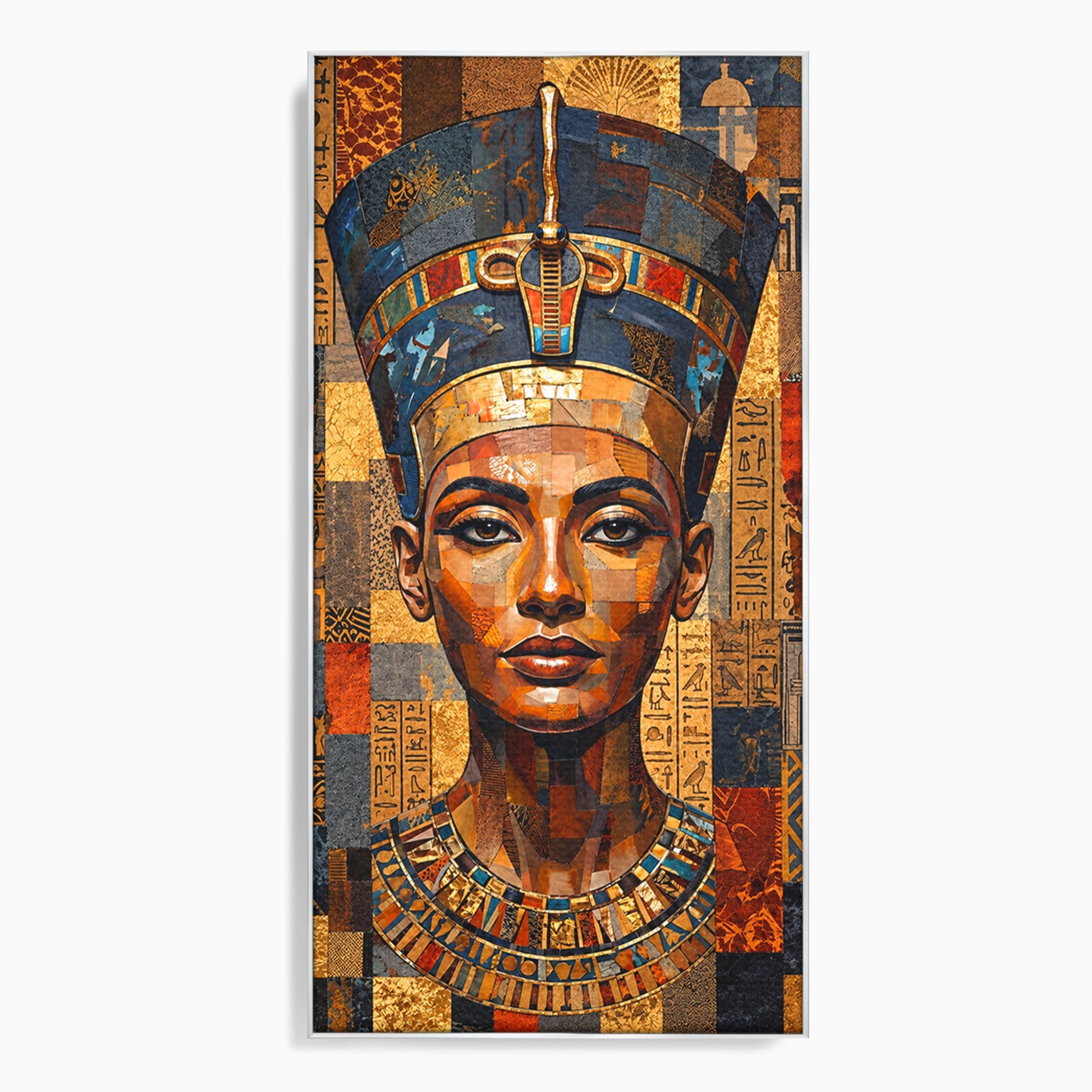 Tablou Canvas Premium LuxCanva® T1038, Regina Nefertiti, Egipt, Portret, Antichitate, Cultura, Dormitor, Culori Vibrante