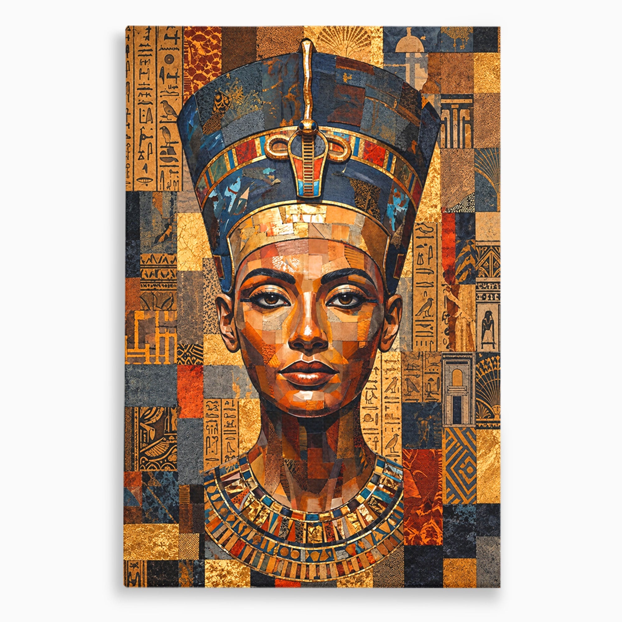 Tablou Canvas Premium LuxCanva® T1038, Regina Nefertiti, Egipt, Portret, Antichitate, Cultura, Dormitor, Culori Vibrante