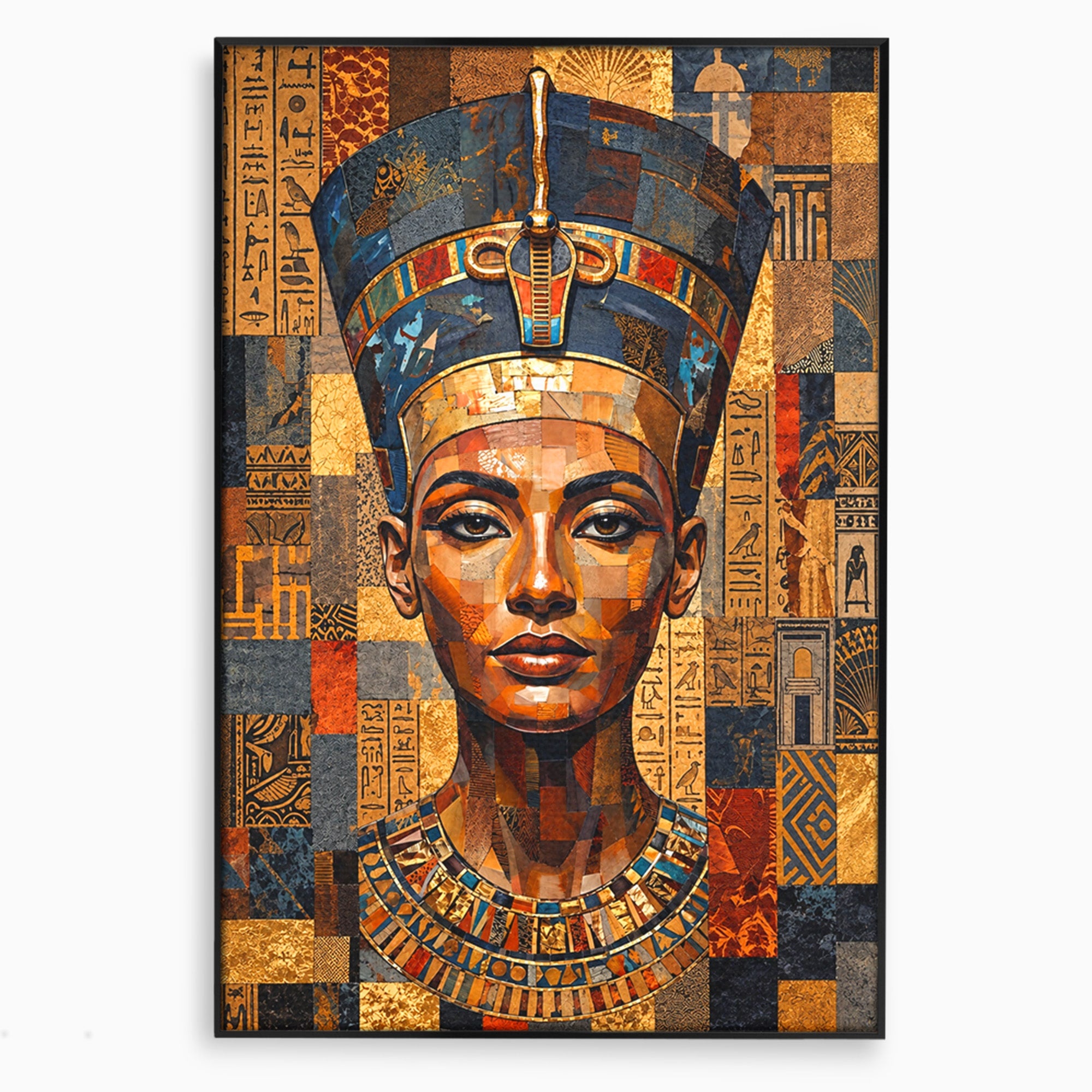 Tablou Canvas Premium LuxCanva® T1038, Regina Nefertiti, Egipt, Portret, Antichitate, Cultura, Dormitor, Culori Vibrante