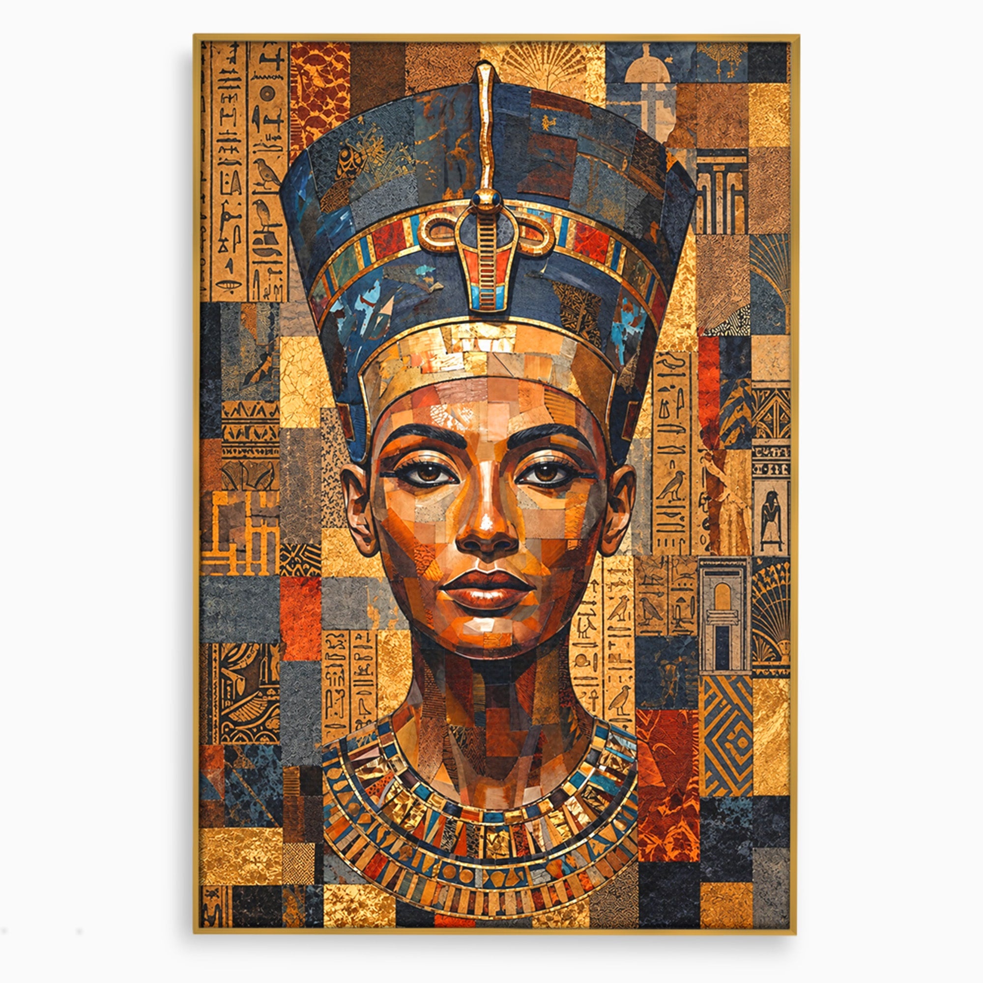 Tablou Canvas Premium LuxCanva® T1038, Regina Nefertiti, Egipt, Portret, Antichitate, Cultura, Dormitor, Culori Vibrante