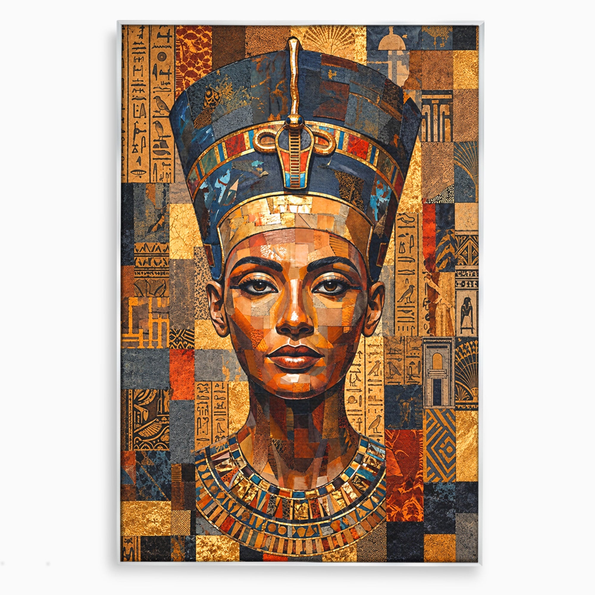 Tablou Canvas Premium LuxCanva® T1038, Regina Nefertiti, Egipt, Portret, Antichitate, Cultura, Dormitor, Culori Vibrante