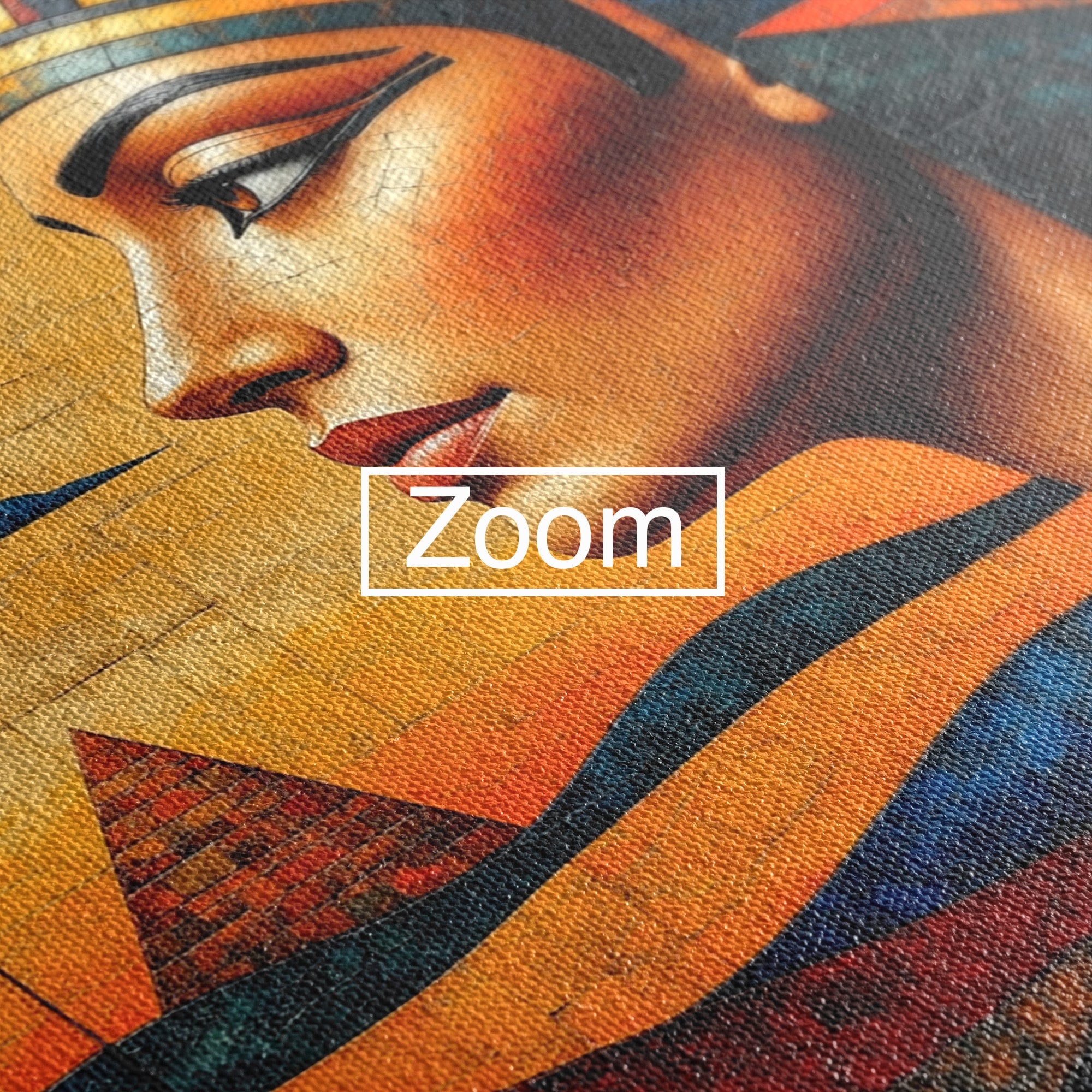 Tablou Canvas Premium LuxCanva® T1039, Regina Egiptului, Egipt, Regina, Piramida, Portret, Living, Culori Vibrante