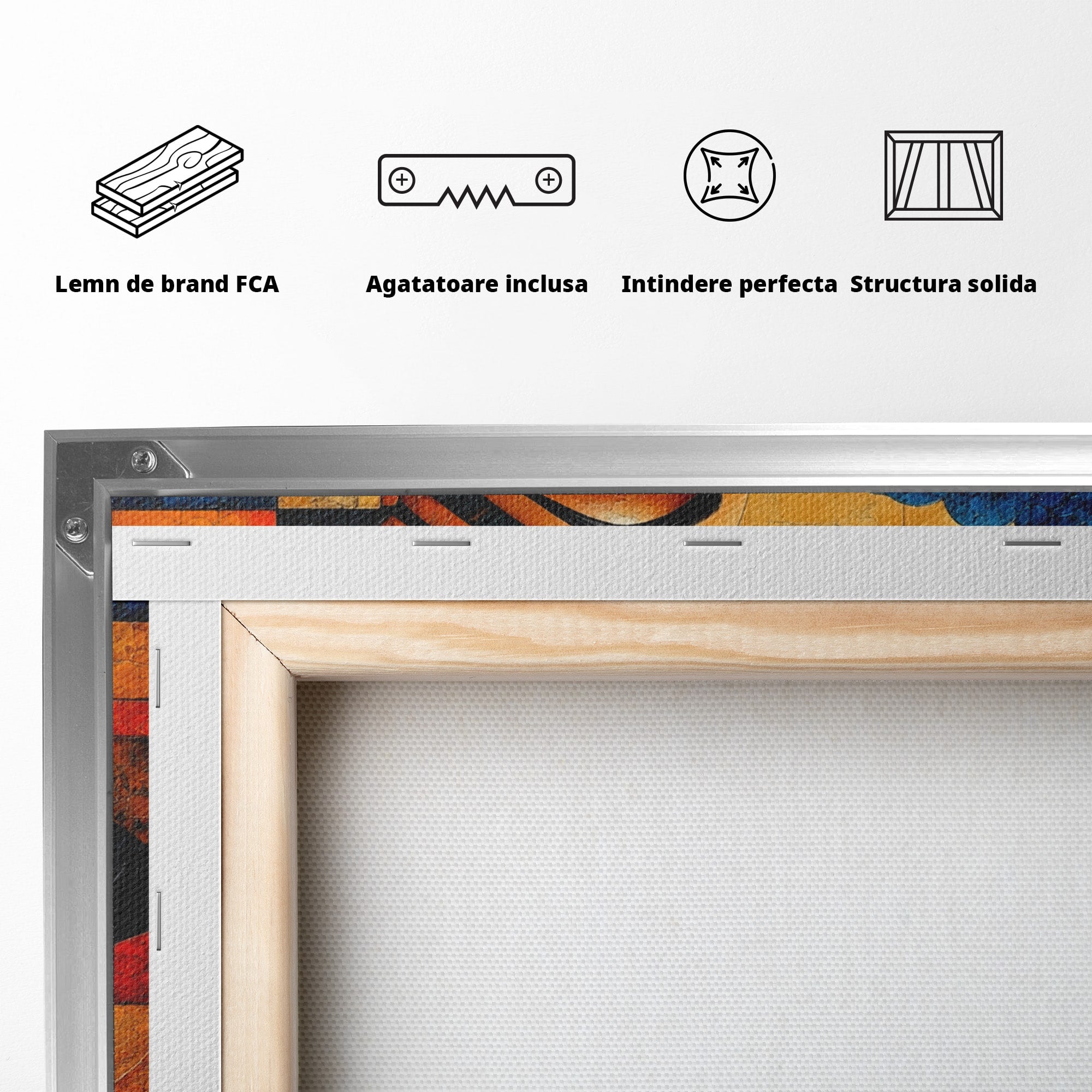 Tablou Canvas Premium LuxCanva® T1039, Regina Egiptului, Egipt, Regina, Piramida, Portret, Living, Culori Vibrante