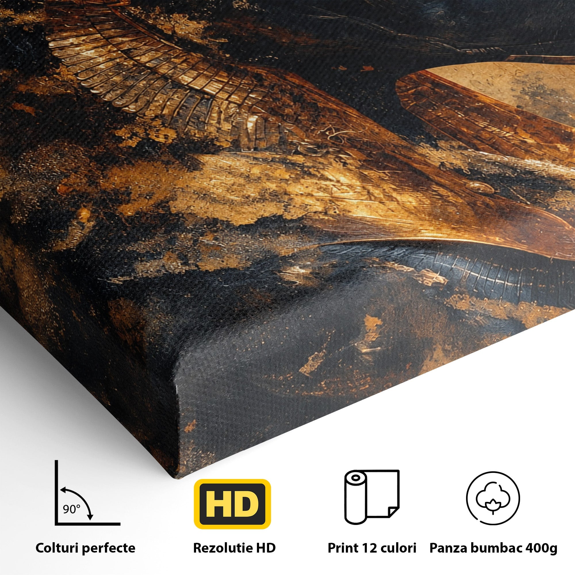 Tablou Canvas Premium LuxCanva® T1040, Anubis in Splendoare Antica, Anubis, Egipt, Mitologie, Istorie, Birou, Culori Vibrante