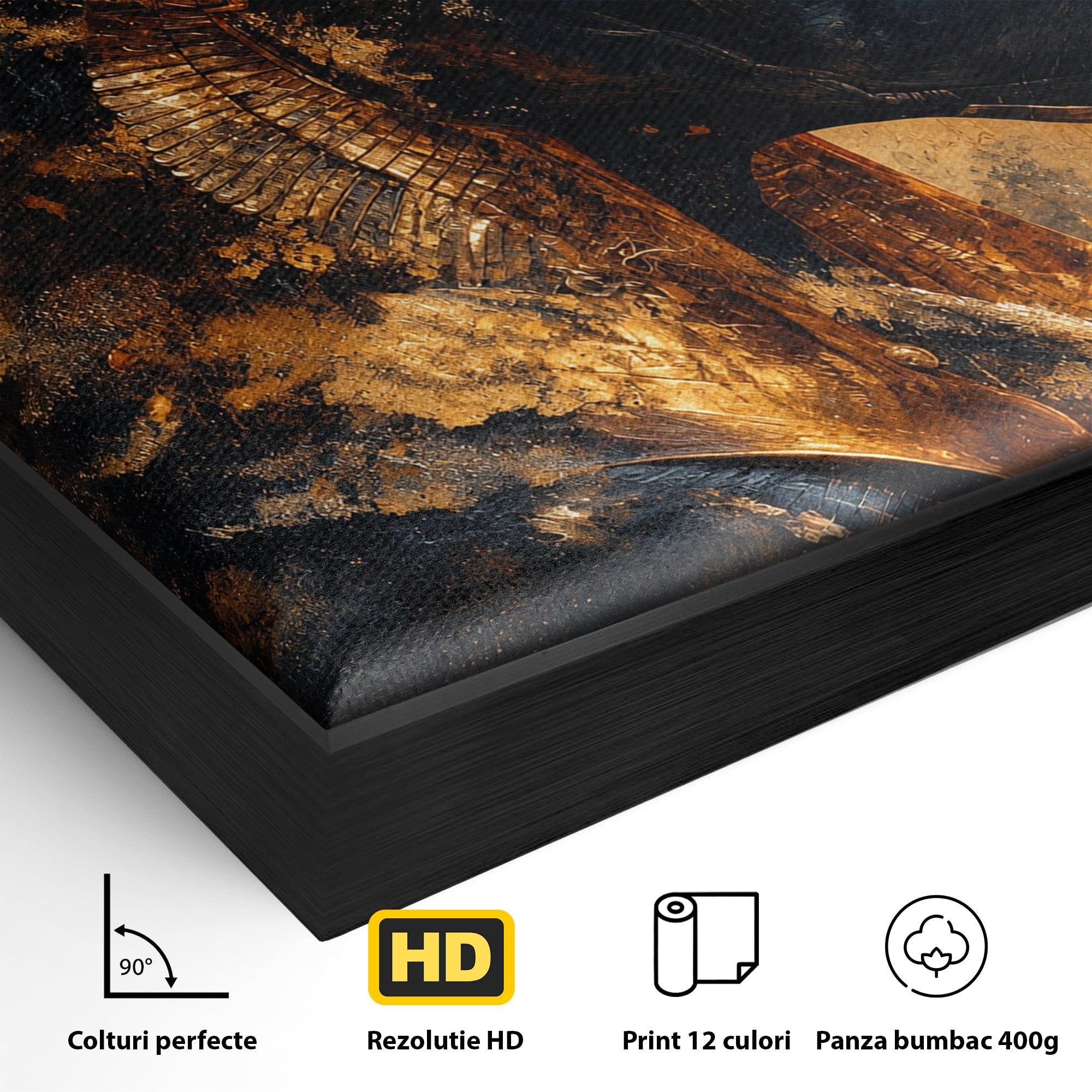 Tablou Canvas Premium LuxCanva® T1040, Anubis in Splendoare Antica, Anubis, Egipt, Mitologie, Istorie, Birou, Culori Vibrante