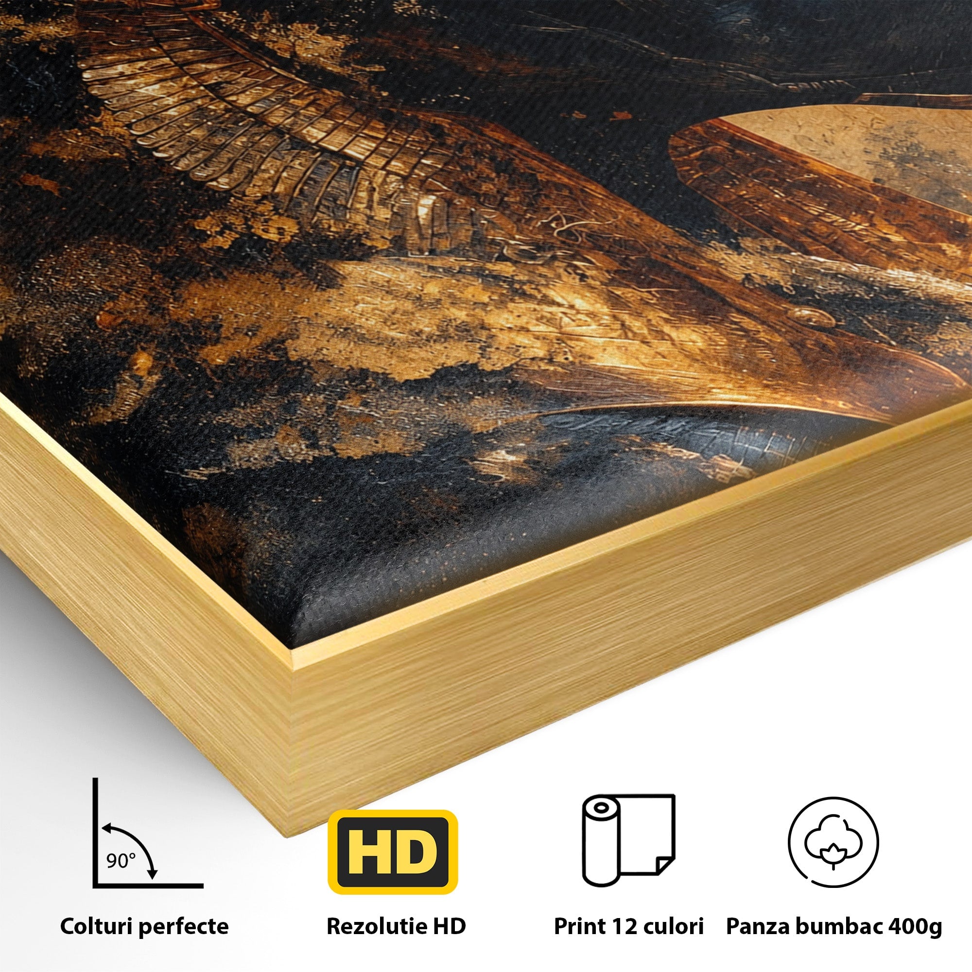 Tablou Canvas Premium LuxCanva® T1040, Anubis in Splendoare Antica, Anubis, Egipt, Mitologie, Istorie, Birou, Culori Vibrante
