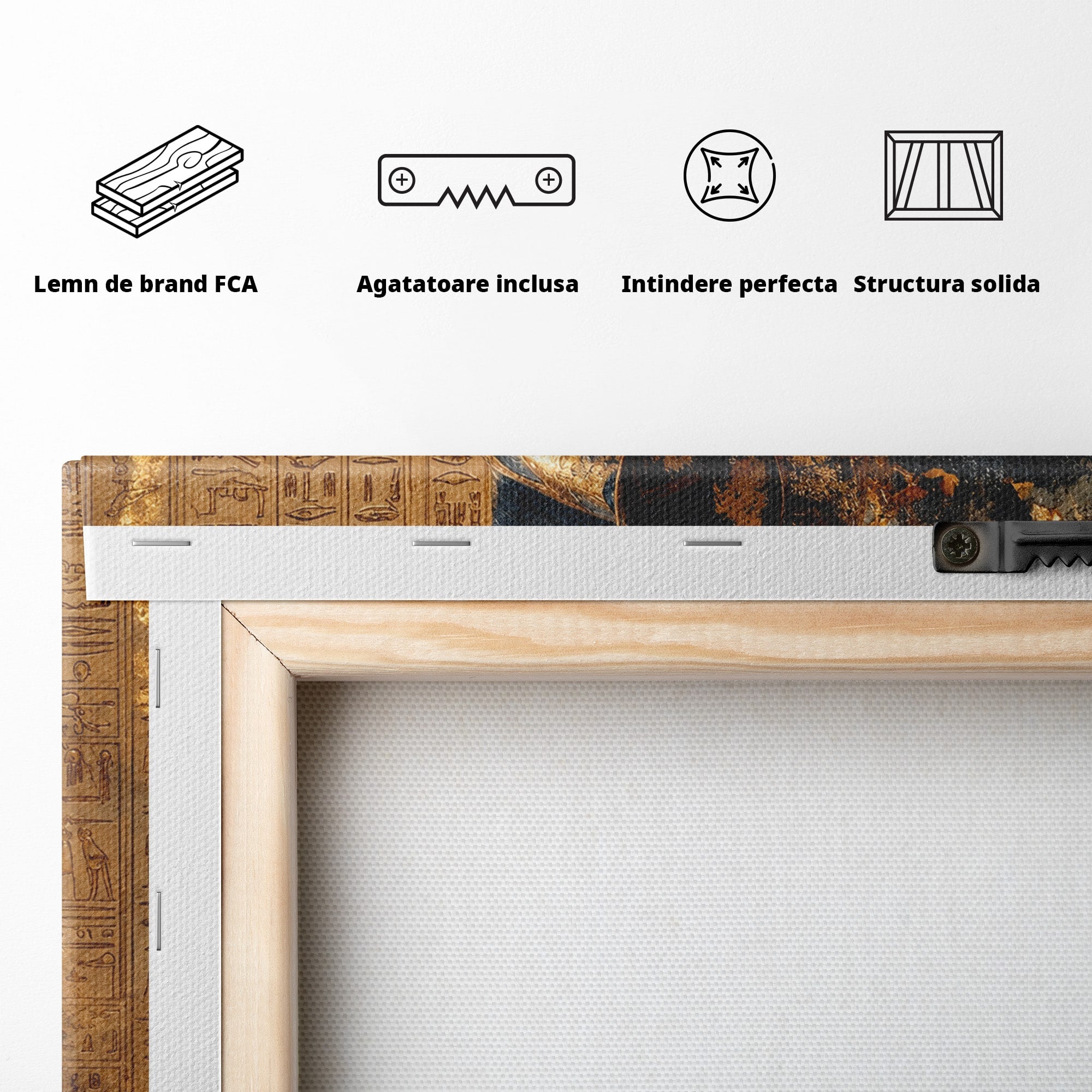 Tablou Canvas Premium LuxCanva® T1040, Anubis in Splendoare Antica, Anubis, Egipt, Mitologie, Istorie, Birou, Culori Vibrante