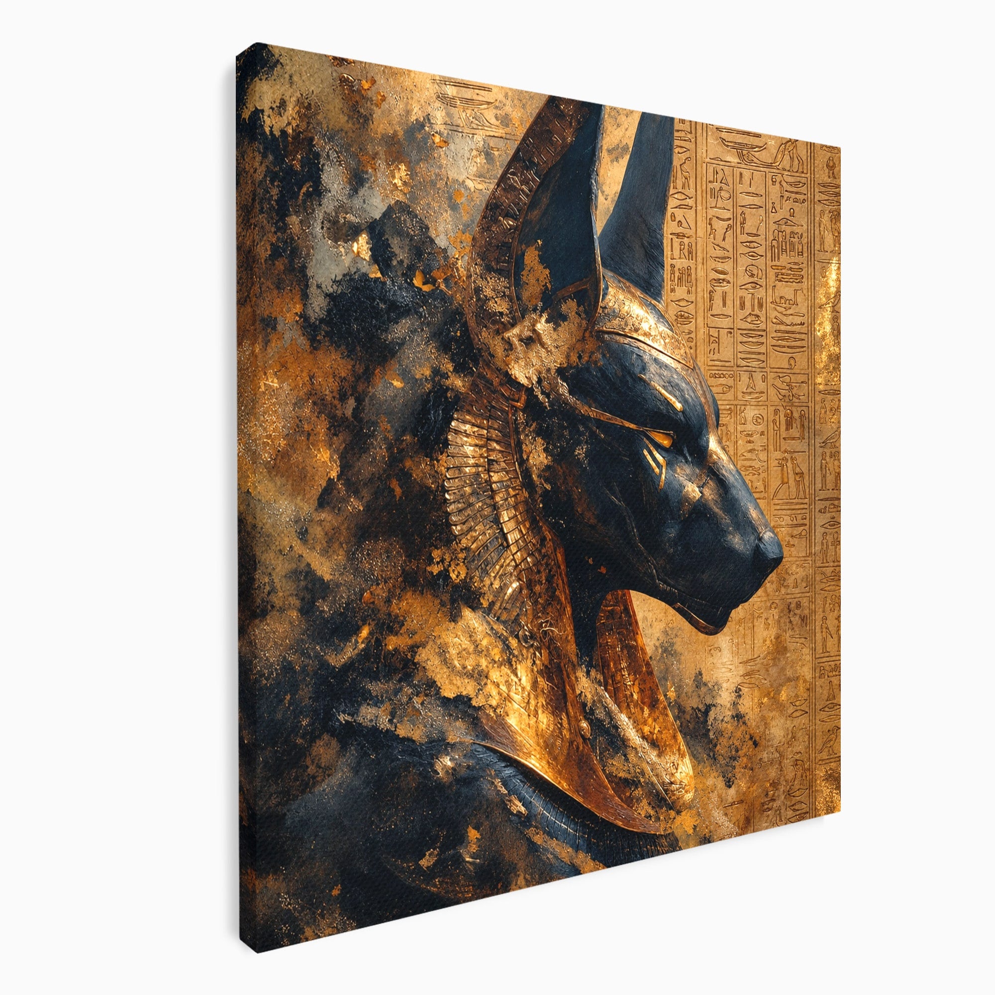 Tablou Canvas Premium LuxCanva® T1040, Anubis in Splendoare Antica, Anubis, Egipt, Mitologie, Istorie, Birou, Culori Vibrante