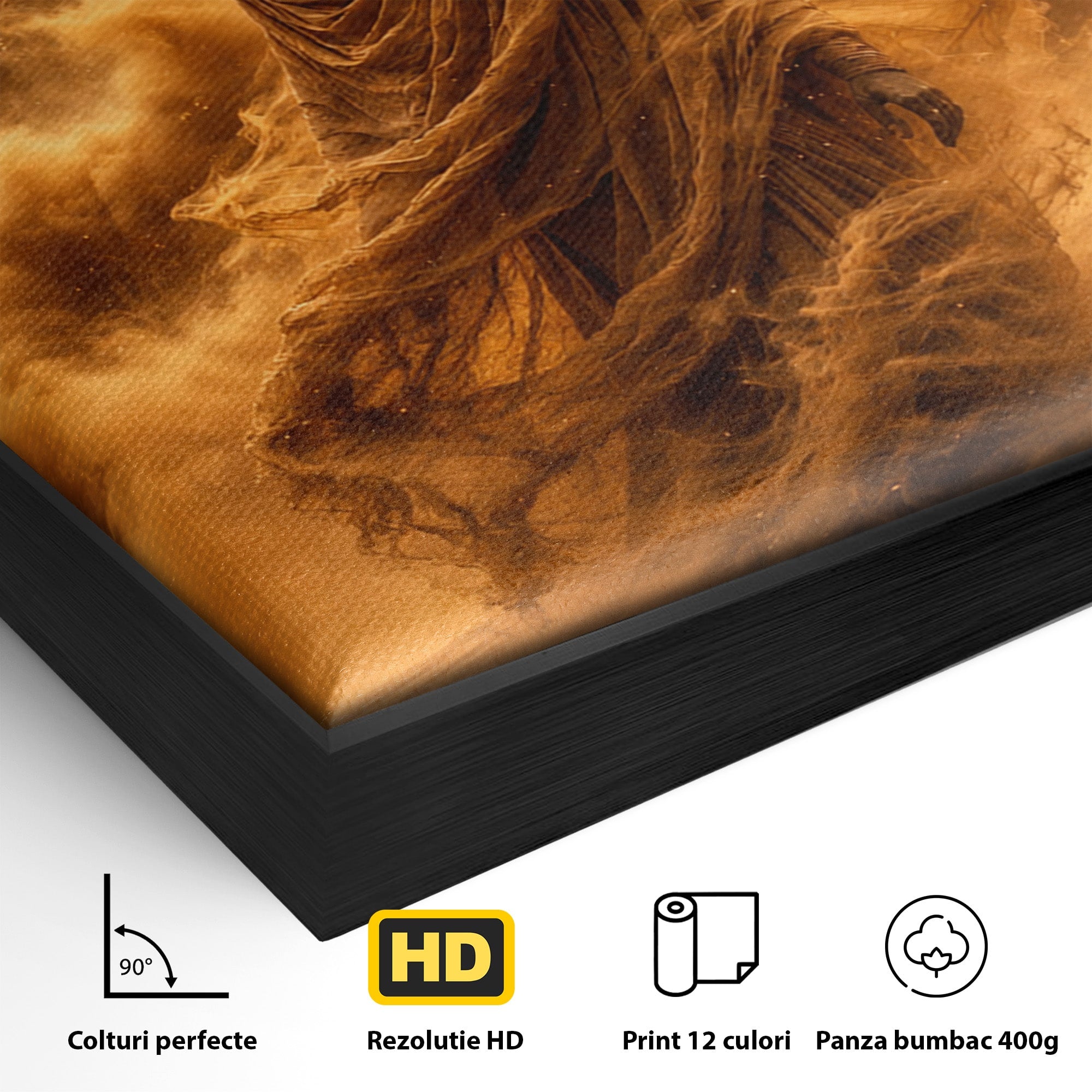 Tablou Canvas Premium LuxCanva® T1041, Faraonul Desertului, Faraon, Desert, Egipt, Istorie, Living, Culori Vibrante
