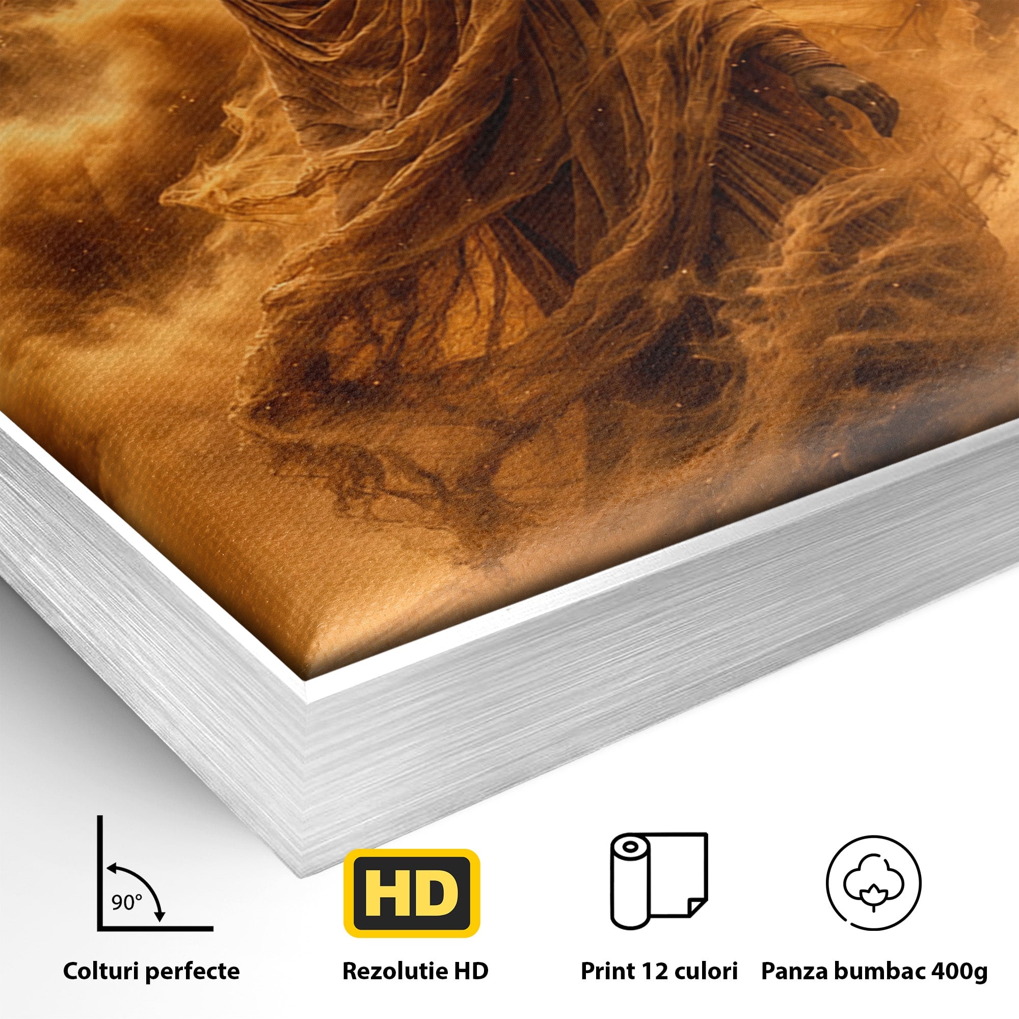 Tablou Canvas Premium LuxCanva® T1041, Faraonul Desertului, Faraon, Desert, Egipt, Istorie, Living, Culori Vibrante