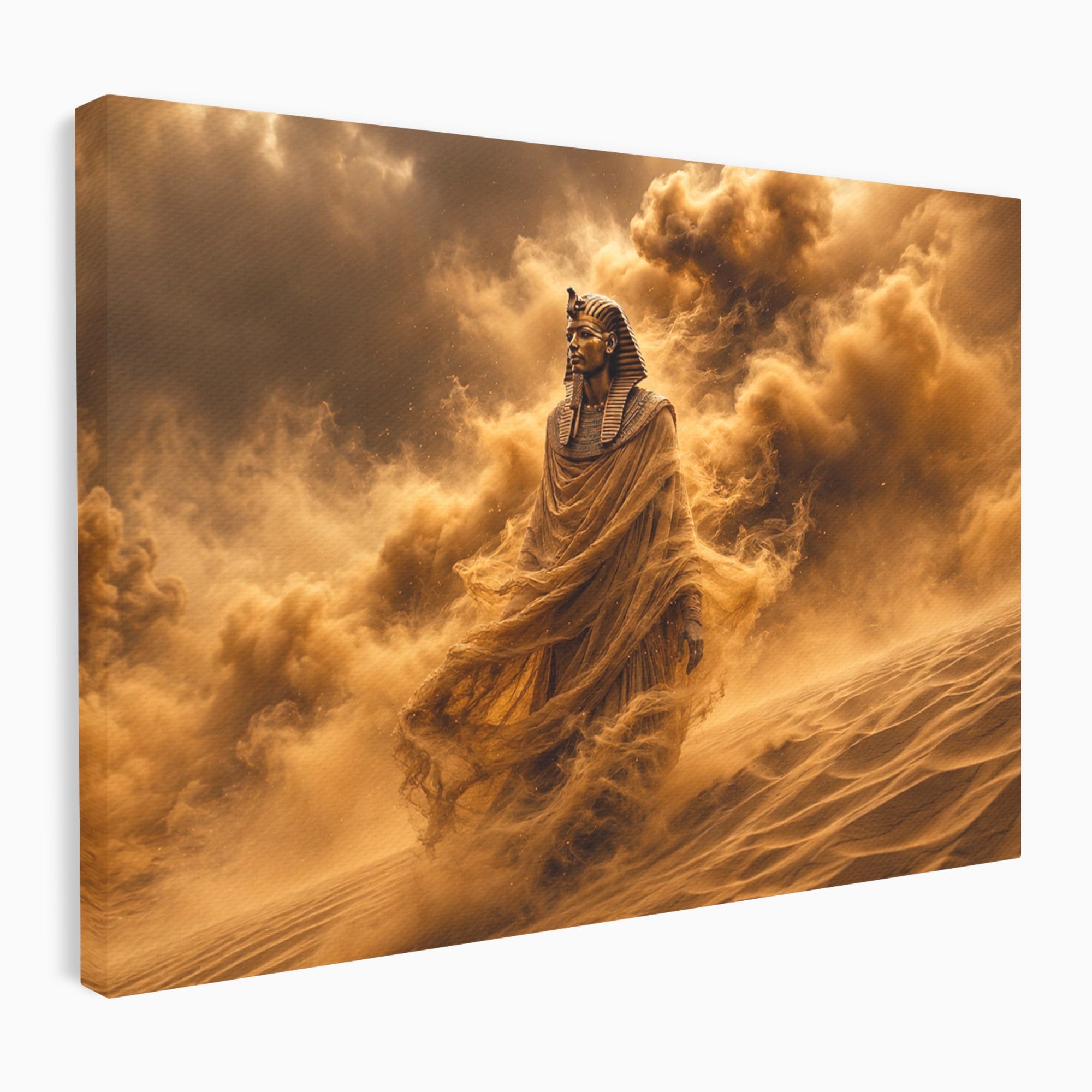 Tablou Canvas Premium LuxCanva® T1041, Faraonul Desertului, Faraon, Desert, Egipt, Istorie, Living, Culori Vibrante