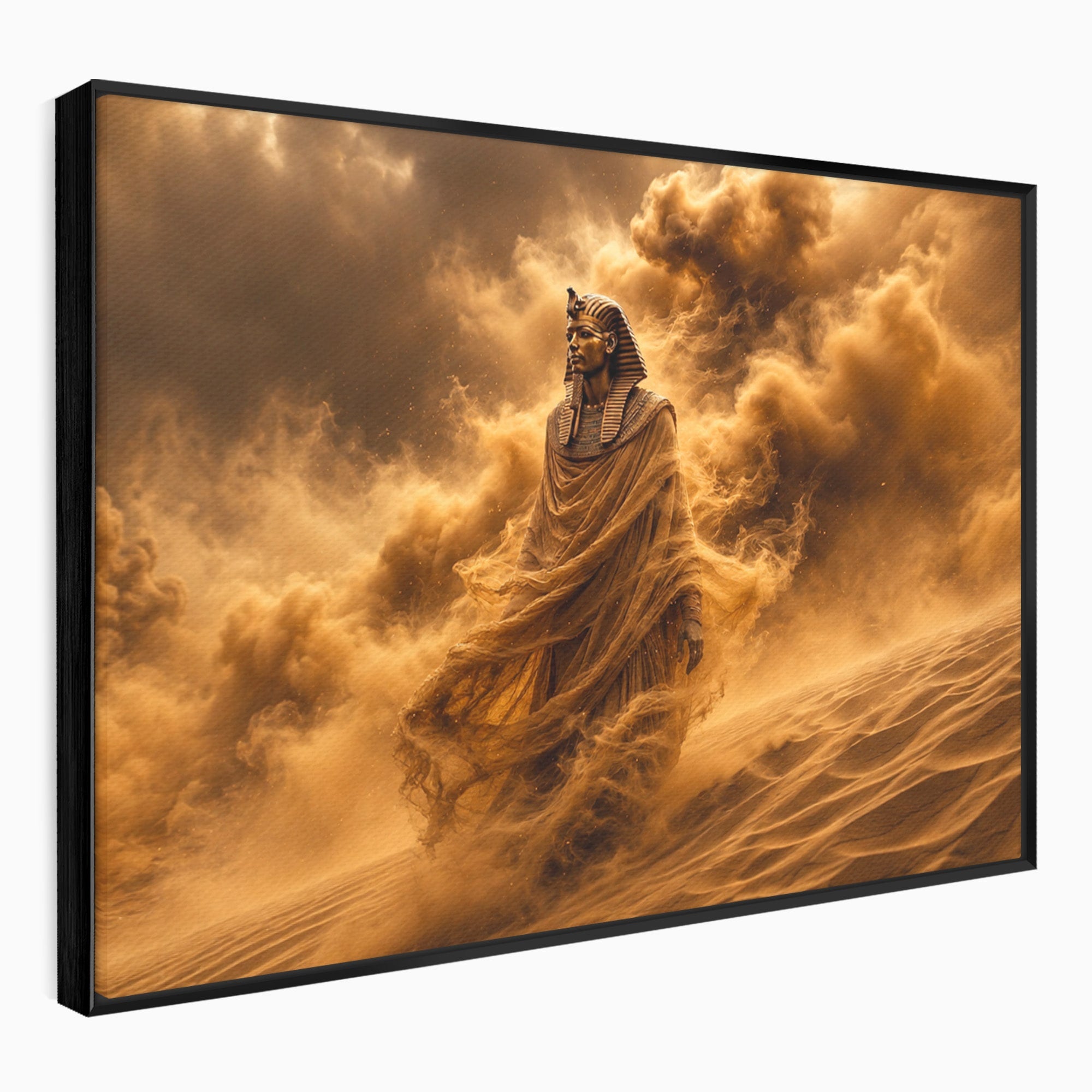 Tablou Canvas Premium LuxCanva® T1041, Faraonul Desertului, Faraon, Desert, Egipt, Istorie, Living, Culori Vibrante