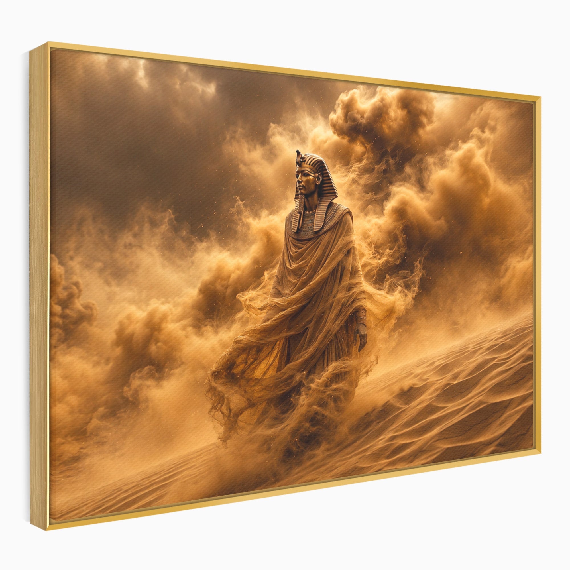 Tablou Canvas Premium LuxCanva® T1041, Faraonul Desertului, Faraon, Desert, Egipt, Istorie, Living, Culori Vibrante