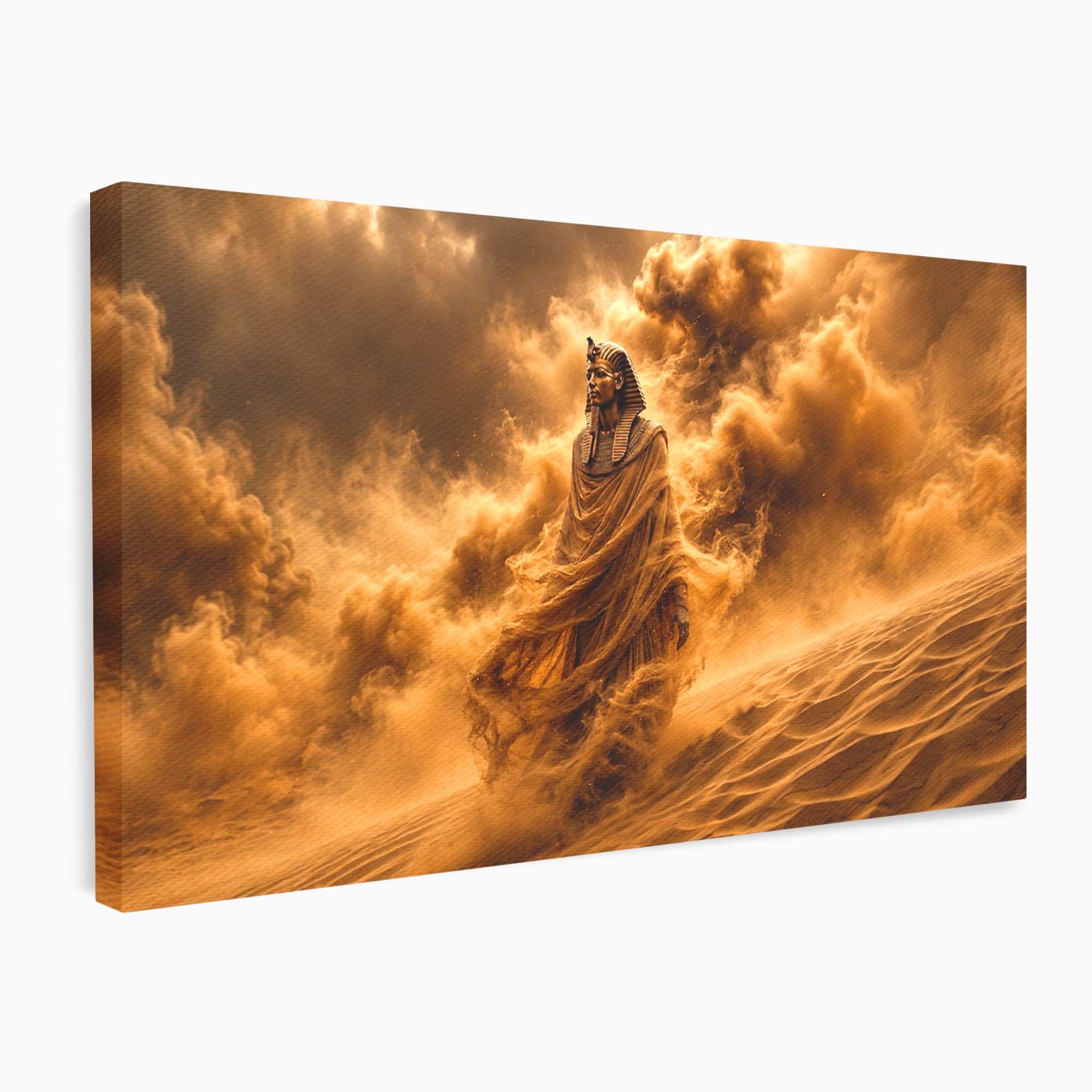 Tablou Canvas Premium LuxCanva® T1041, Faraonul Desertului, Faraon, Desert, Egipt, Istorie, Living, Culori Vibrante