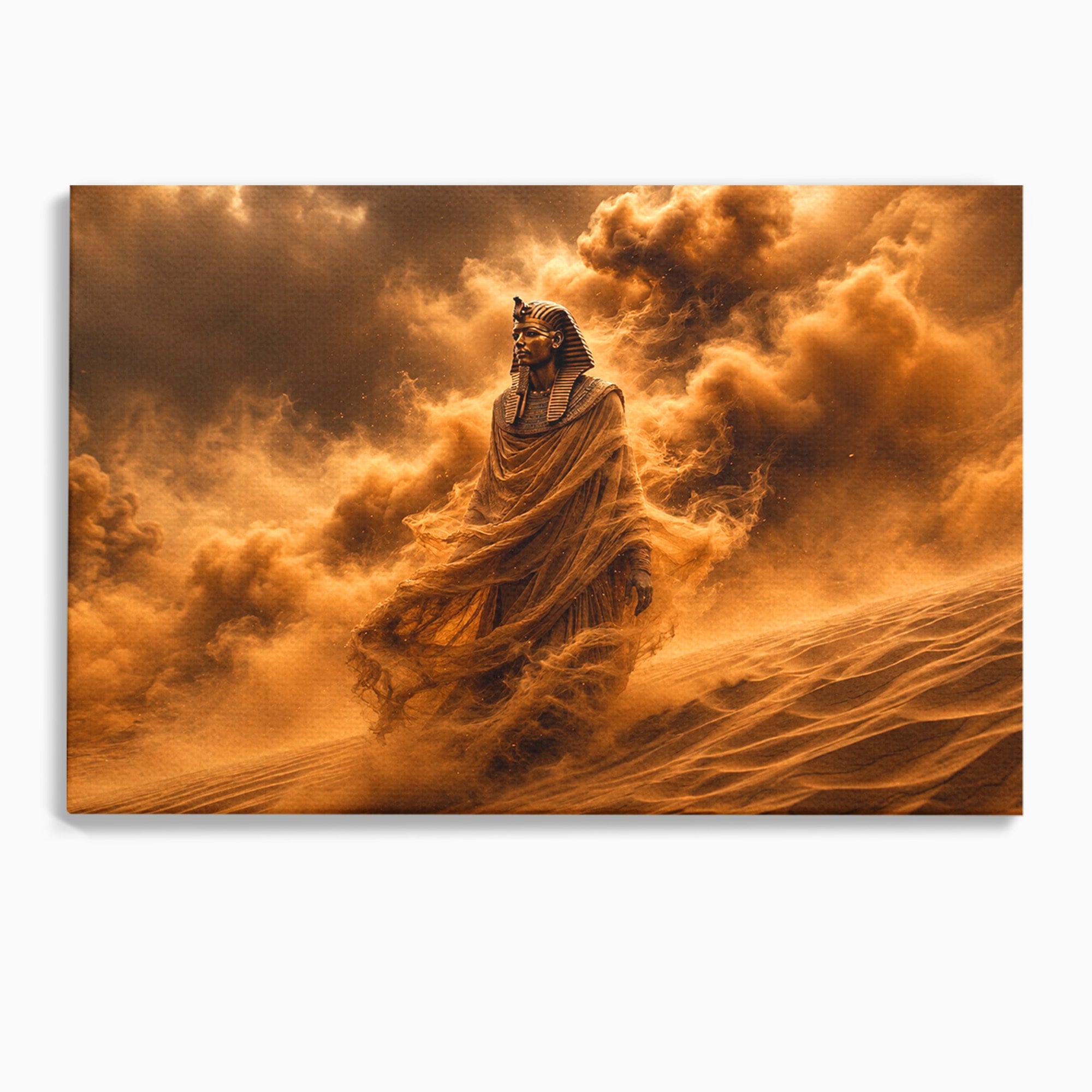 Tablou Canvas Premium LuxCanva® T1041, Faraonul Desertului, Faraon, Desert, Egipt, Istorie, Living, Culori Vibrante
