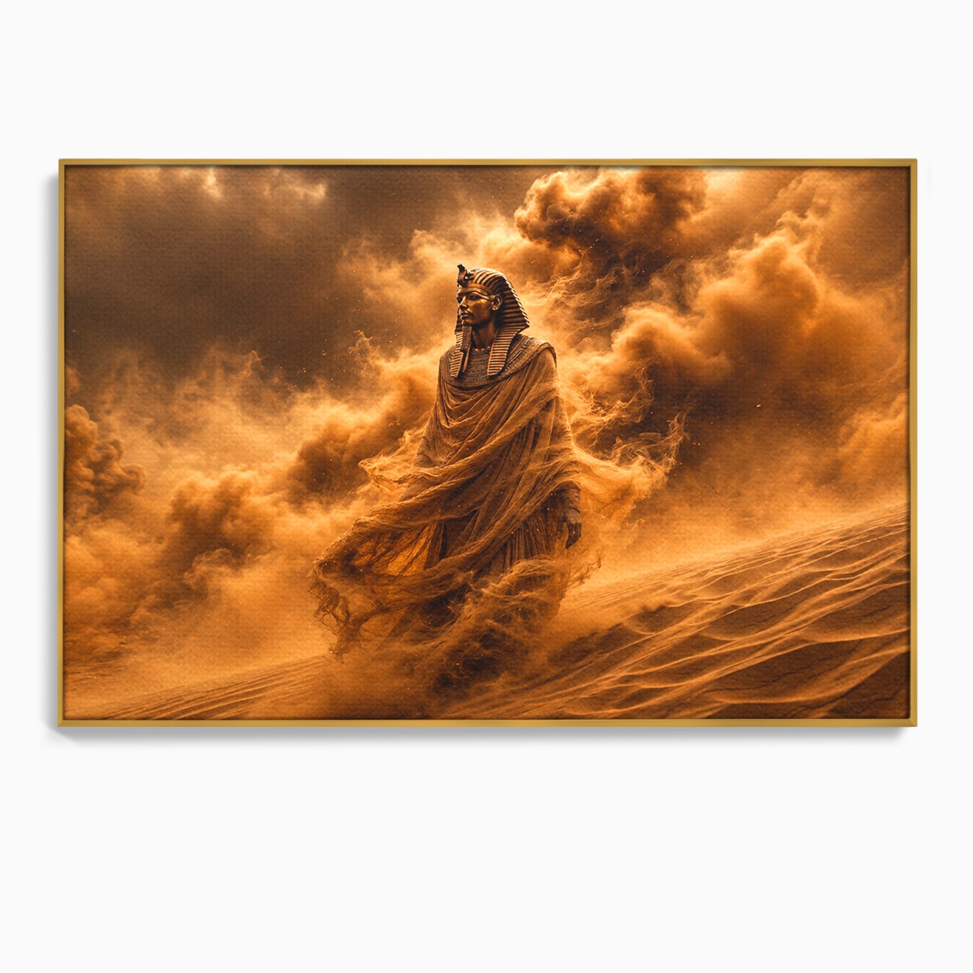 Tablou Canvas Premium LuxCanva® T1041, Faraonul Desertului, Faraon, Desert, Egipt, Istorie, Living, Culori Vibrante