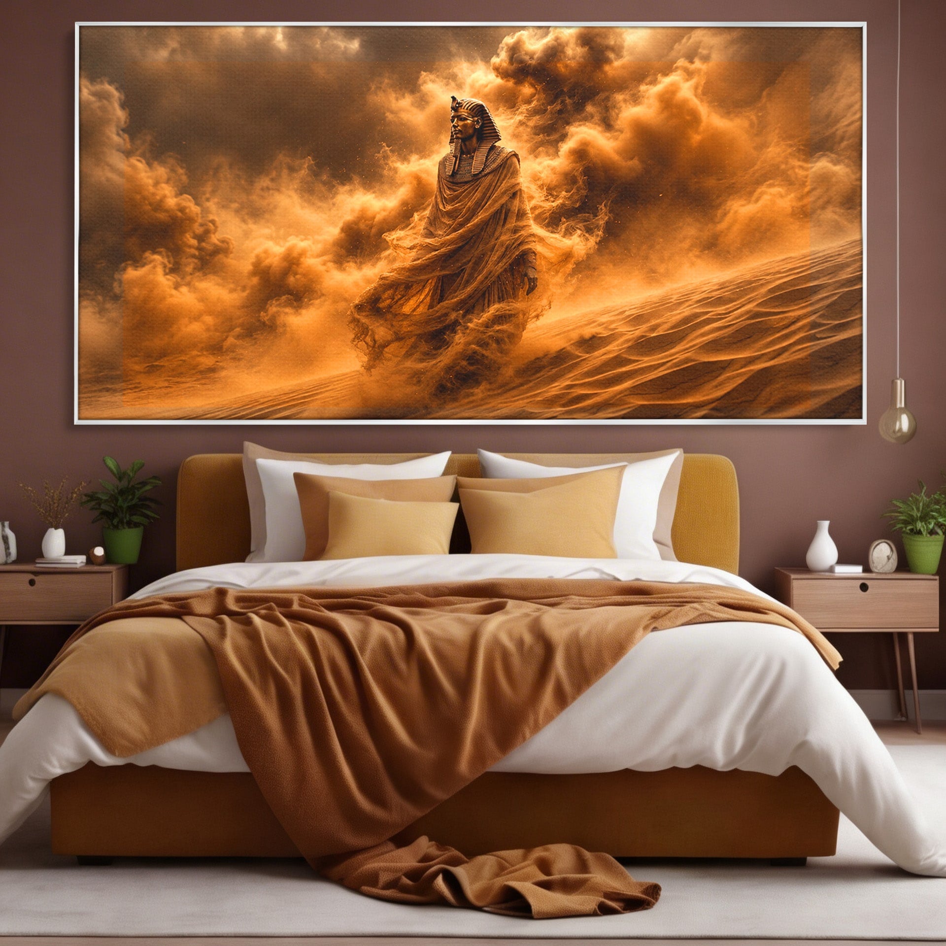Tablou Canvas Premium LuxCanva® T1041, Faraonul Desertului, Faraon, Desert, Egipt, Istorie, Living, Culori Vibrante