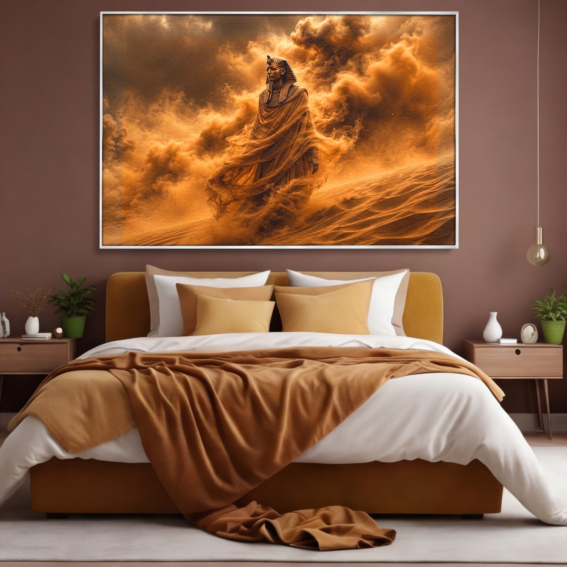 Tablou Canvas Premium LuxCanva® T1041, Faraonul Desertului, Faraon, Desert, Egipt, Istorie, Living, Culori Vibrante