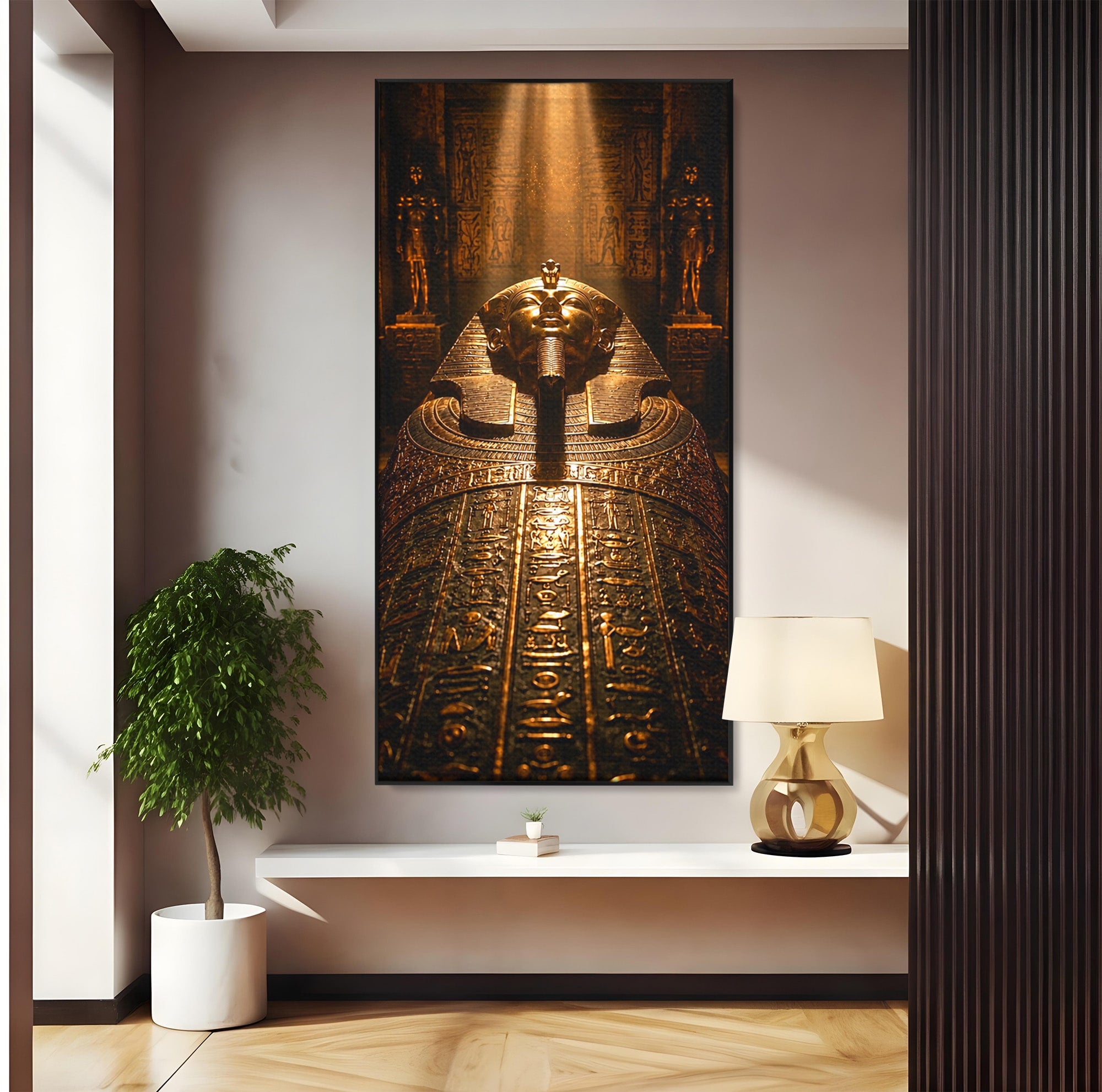 Tablou Canvas Premium LuxCanva® T1042, Sarcofagul Faraonului, Egipt, Antichitate, Istorie, Arta, Mister, Living, Birou, Culori Vibrante