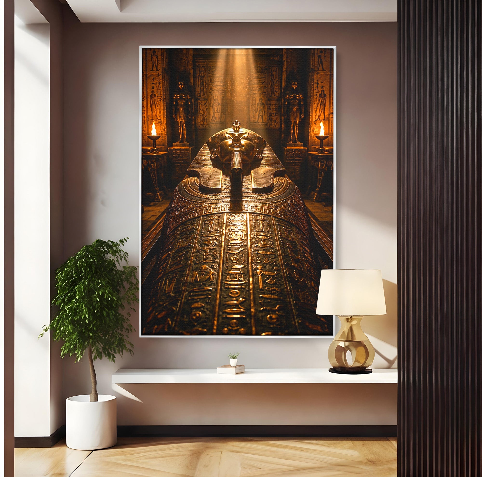 Tablou Canvas Premium LuxCanva® T1042, Sarcofagul Faraonului, Egipt, Antichitate, Istorie, Arta, Mister, Living, Birou, Culori Vibrante