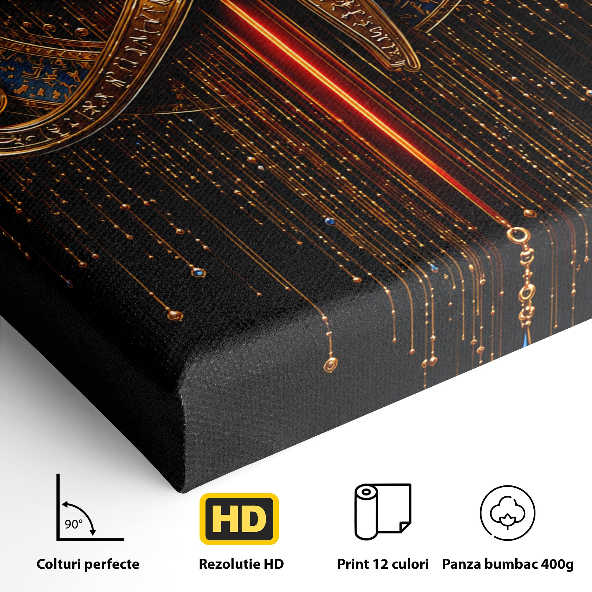 Tablou Canvas Premium LuxCanva® T1043, Ochiul Lui Horus, Ochi, Egipt, Mistic, Simbol, Dormitor, Birou, Culori Vibrante