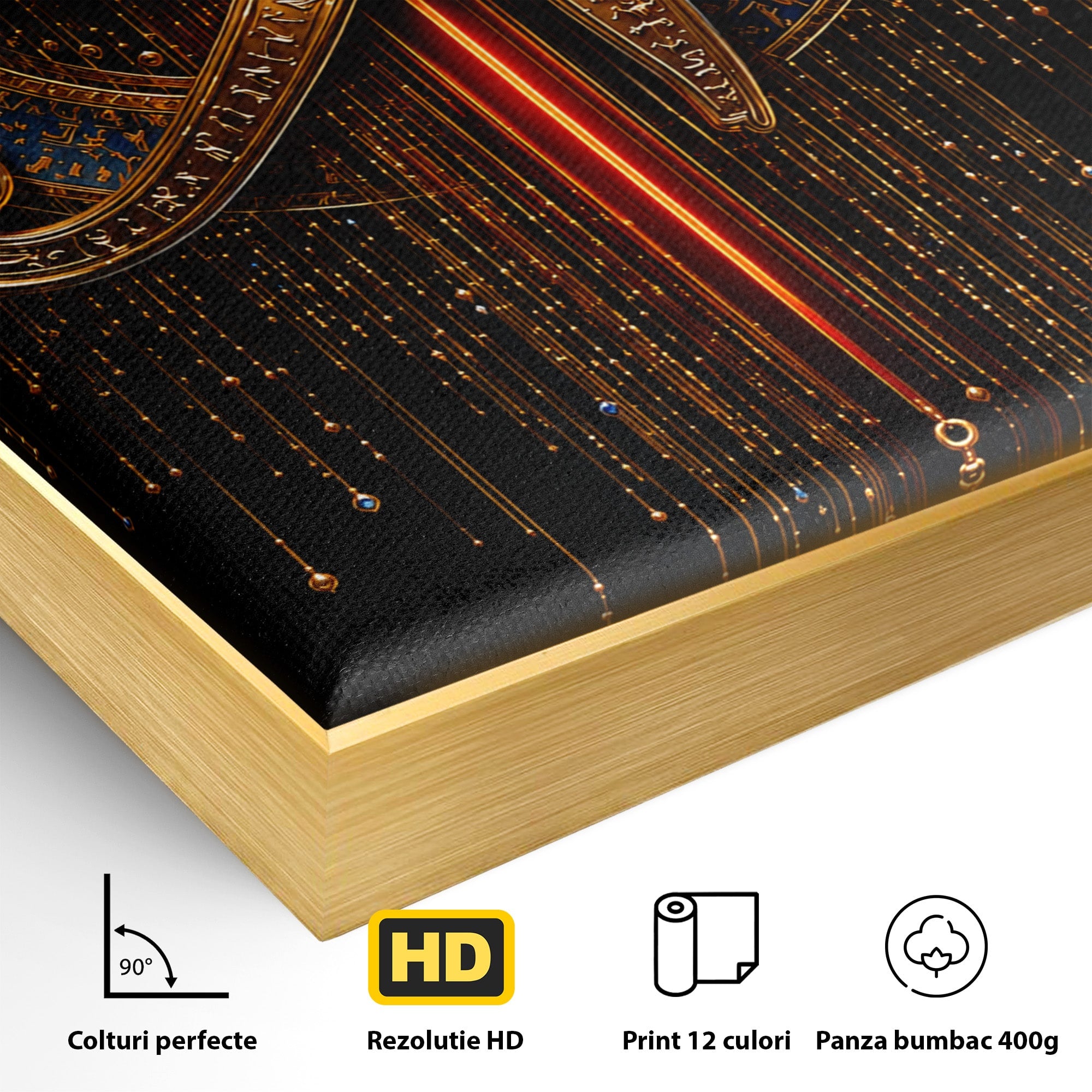 Tablou Canvas Premium LuxCanva® T1043, Ochiul Lui Horus, Ochi, Egipt, Mistic, Simbol, Dormitor, Birou, Culori Vibrante