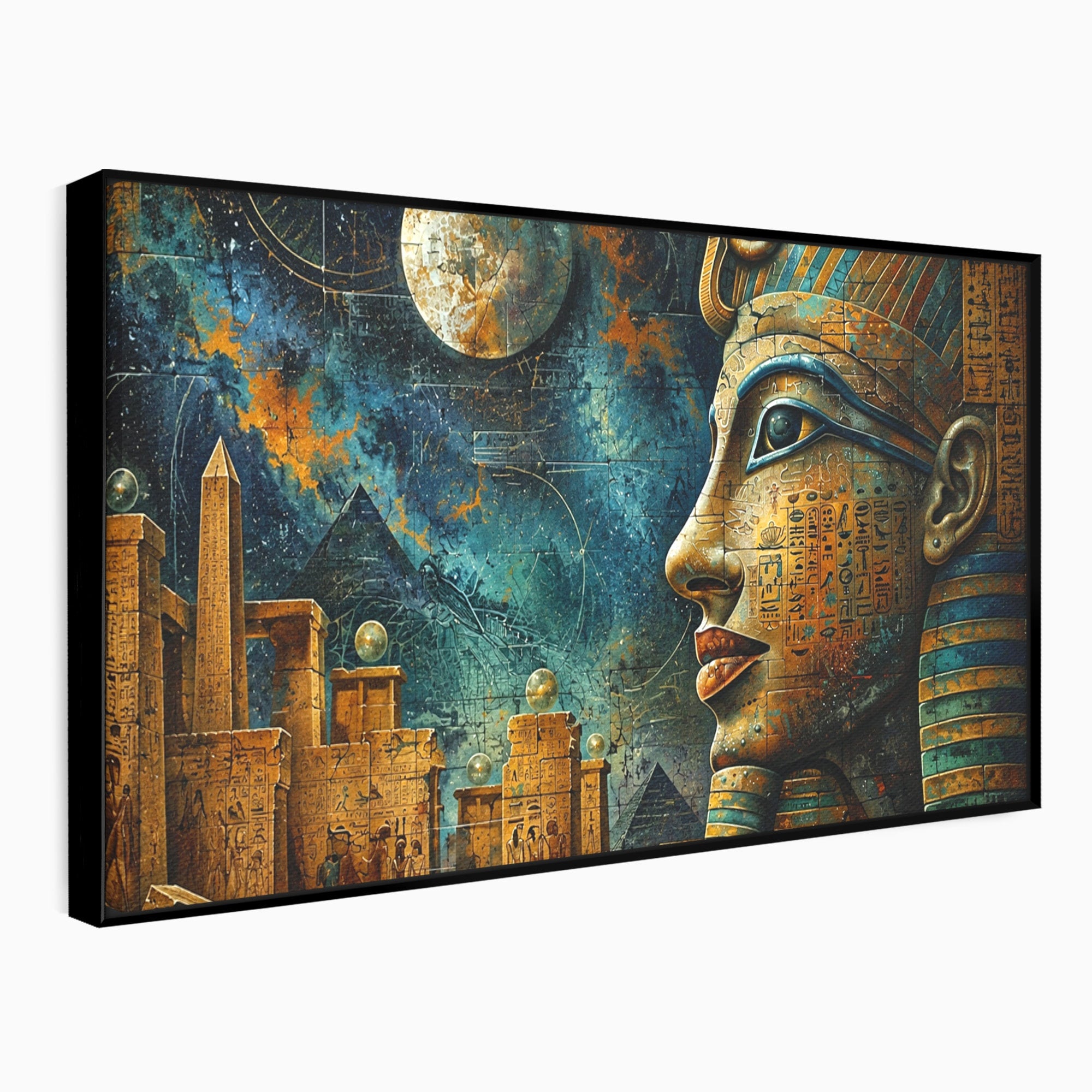 Tablou Canvas Premium LuxCanva® T1045, Misterele Egiptului Antic, Egipt, Faraon, Piramide, Istorie, Mister, Living, Dormitor, Culori Vibrante