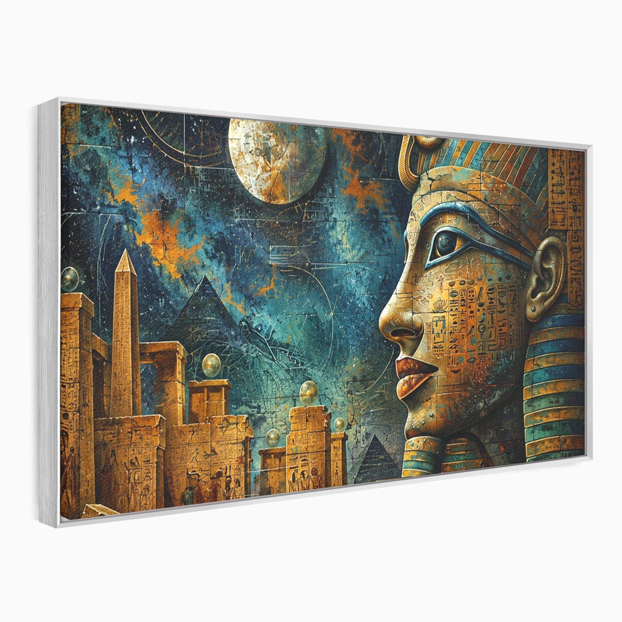 Tablou Canvas Premium LuxCanva® T1045, Misterele Egiptului Antic, Egipt, Faraon, Piramide, Istorie, Mister, Living, Dormitor, Culori Vibrante