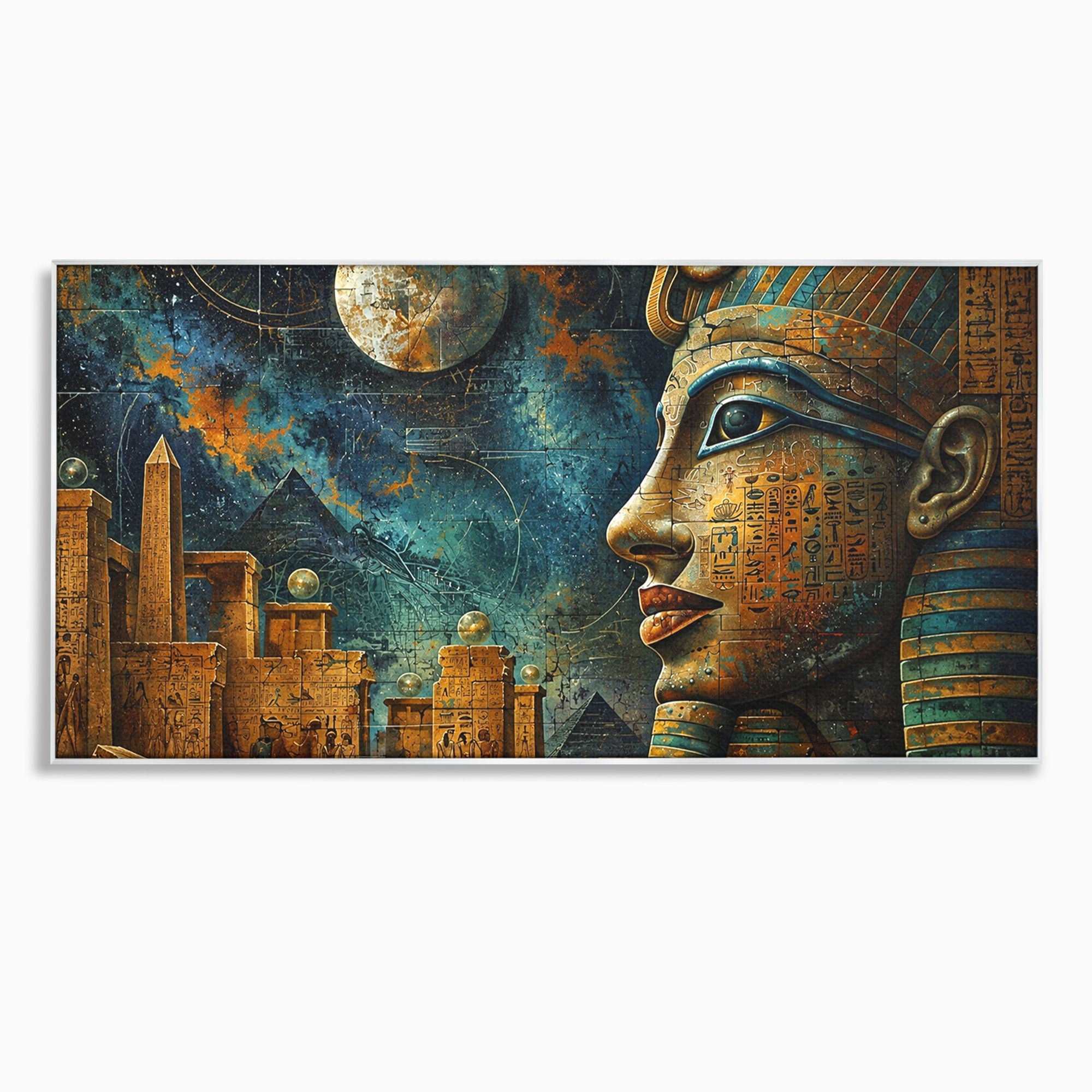 Tablou Canvas Premium LuxCanva® T1045, Misterele Egiptului Antic, Egipt, Faraon, Piramide, Istorie, Mister, Living, Dormitor, Culori Vibrante