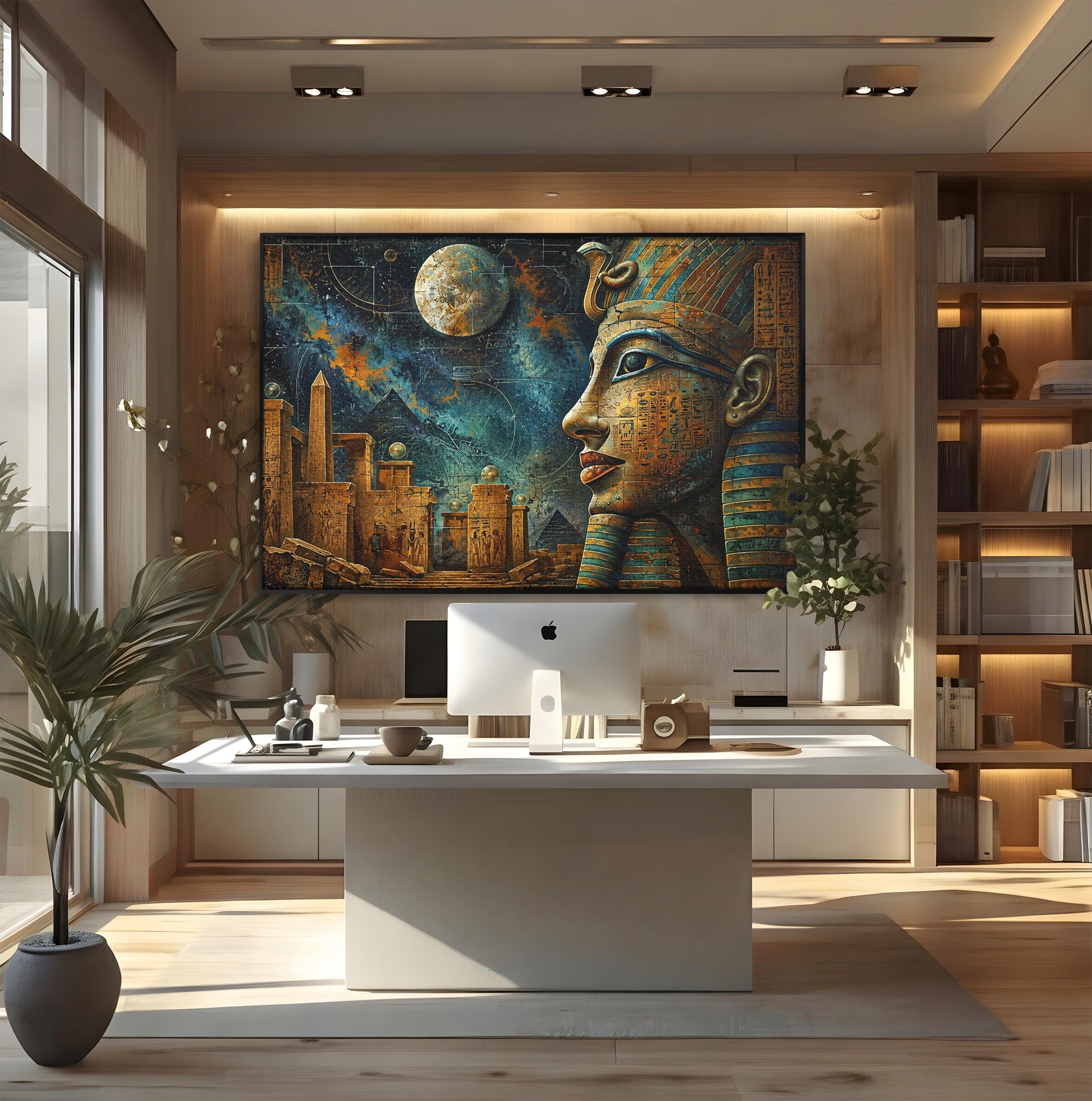 Tablou Canvas Premium LuxCanva® T1045, Misterele Egiptului Antic, Egipt, Faraon, Piramide, Istorie, Mister, Living, Dormitor, Culori Vibrante