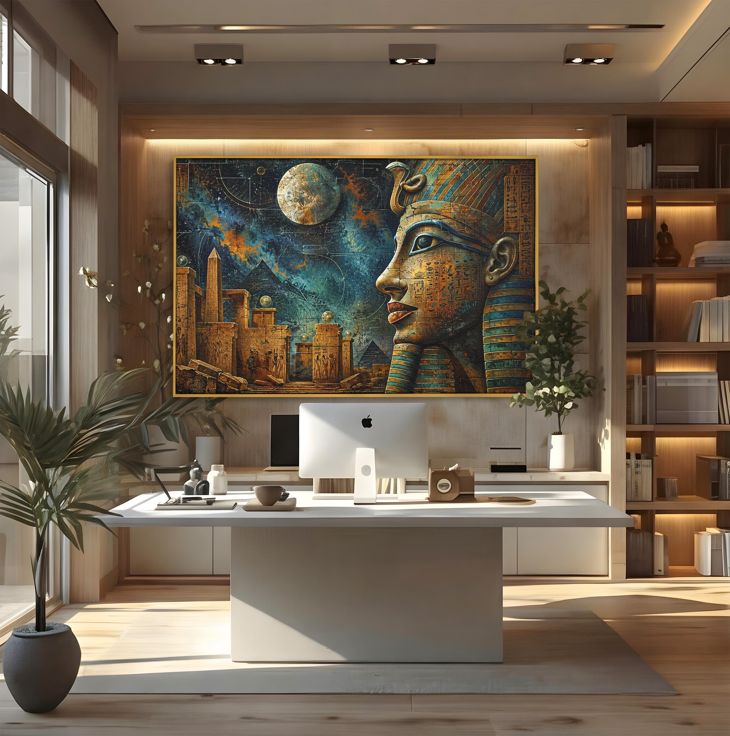 Tablou Canvas Premium LuxCanva® T1045, Misterele Egiptului Antic, Egipt, Faraon, Piramide, Istorie, Mister, Living, Dormitor, Culori Vibrante