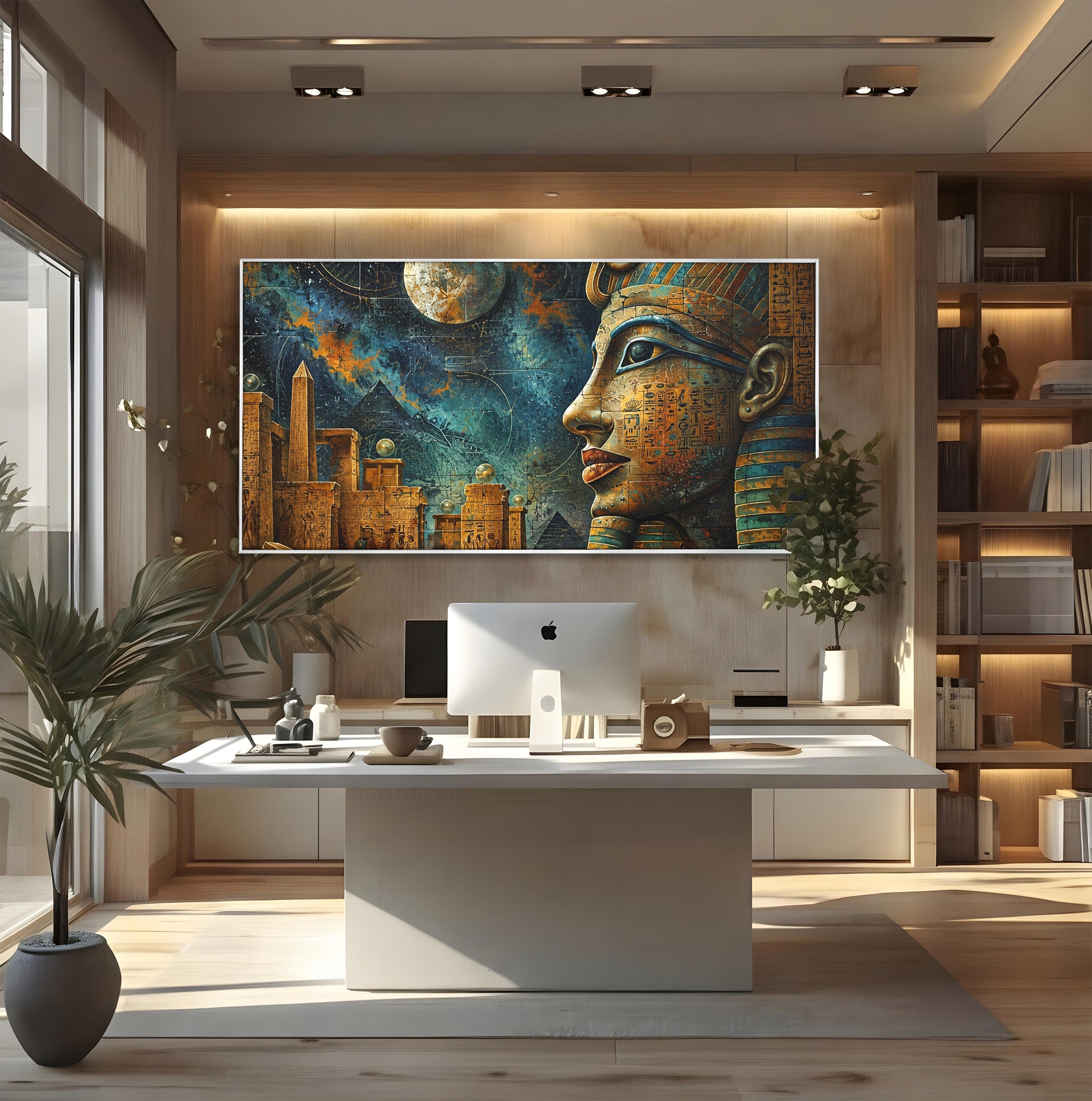 Tablou Canvas Premium LuxCanva® T1045, Misterele Egiptului Antic, Egipt, Faraon, Piramide, Istorie, Mister, Living, Dormitor, Culori Vibrante