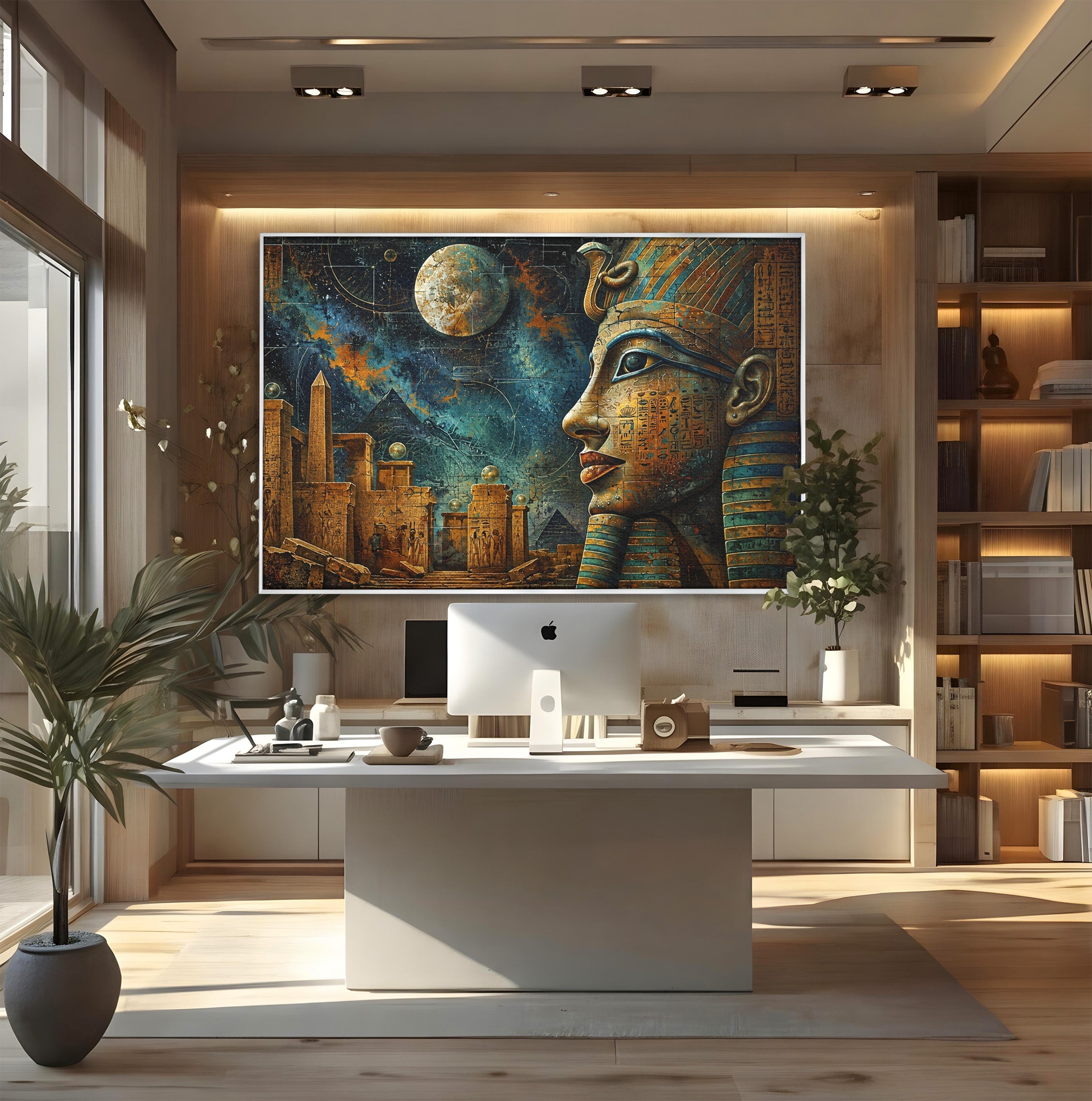 Tablou Canvas Premium LuxCanva® T1045, Misterele Egiptului Antic, Egipt, Faraon, Piramide, Istorie, Mister, Living, Dormitor, Culori Vibrante
