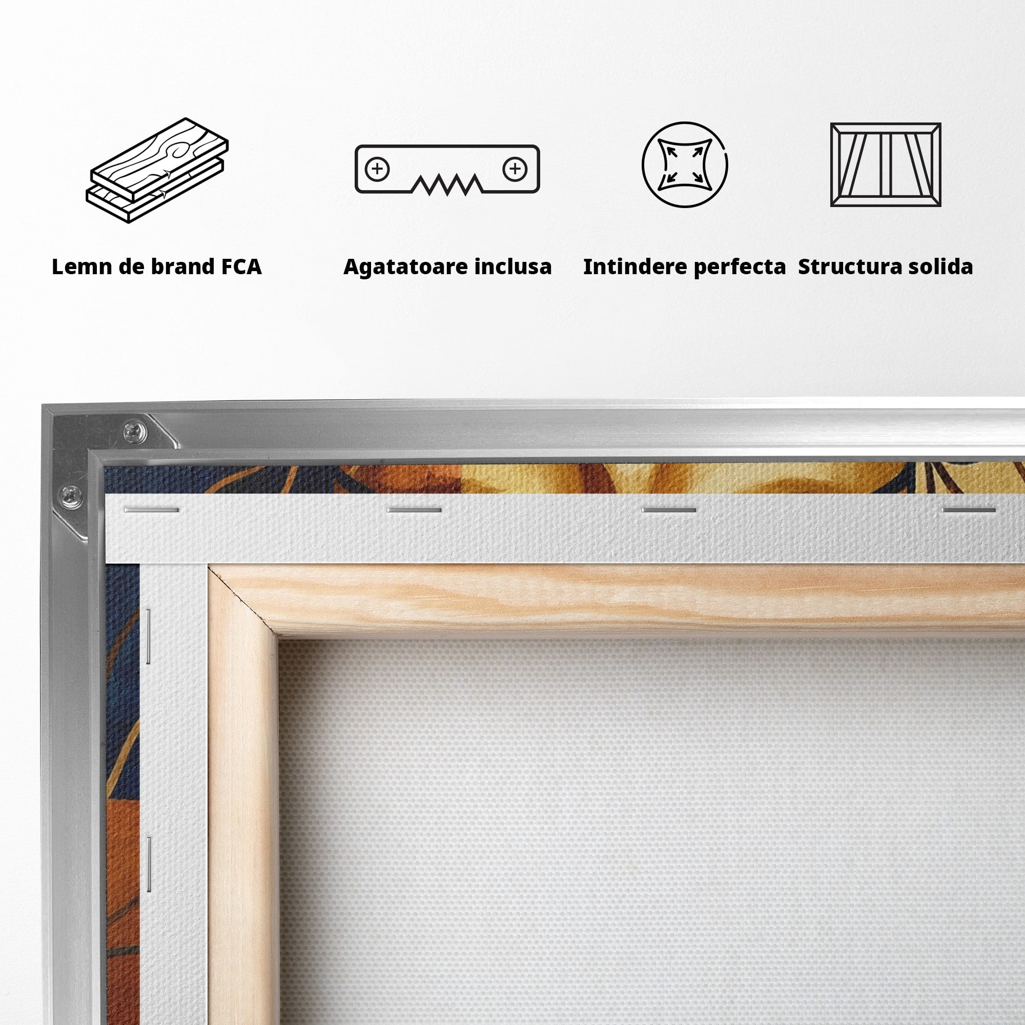 Tablou Canvas Premium LuxCanva® T1046, Chipul Zeitei Egiptene, Portret, Egipt, Abstract, Living, Dormitor, Culori Vibrante