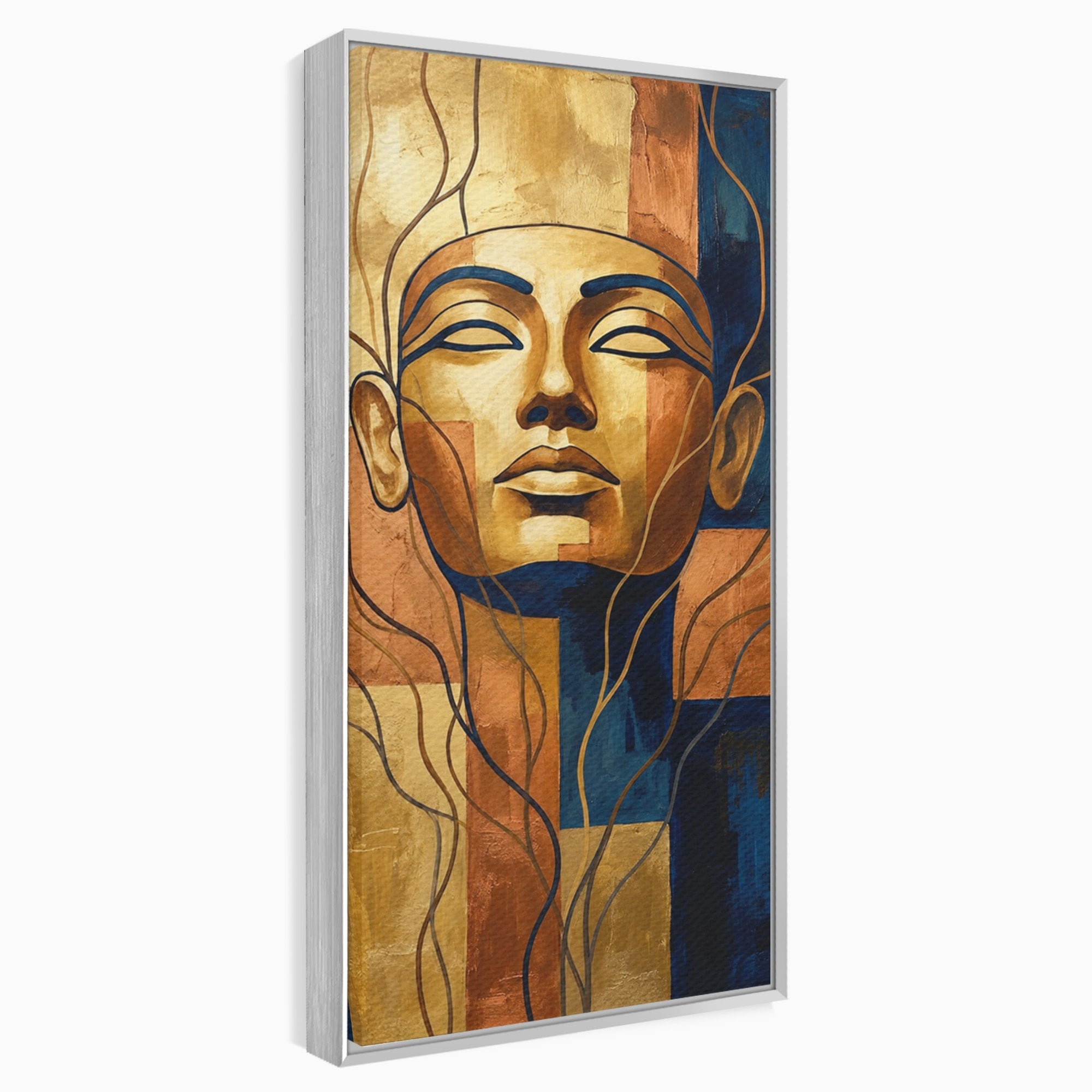 Tablou Canvas Premium LuxCanva® T1046, Chipul Zeitei Egiptene, Portret, Egipt, Abstract, Living, Dormitor, Culori Vibrante