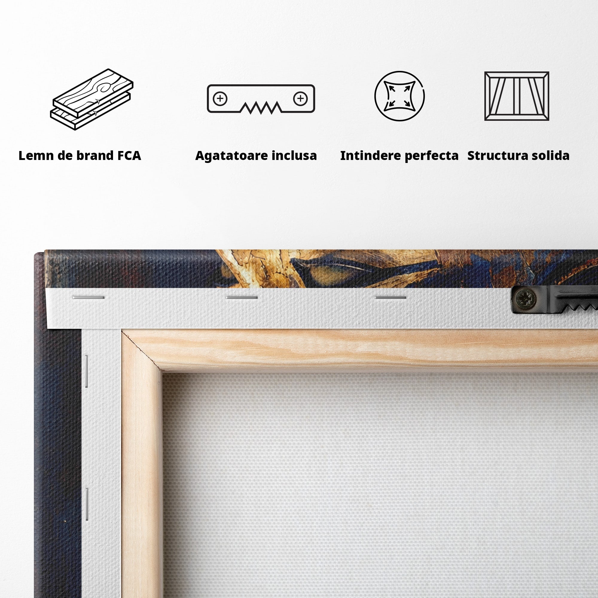 Tablou Canvas Premium LuxCanva® T1048, Profil Regal Egiptean, Egipt, Portret, Antic, Istorie, Dormitor, Culori Vibrante