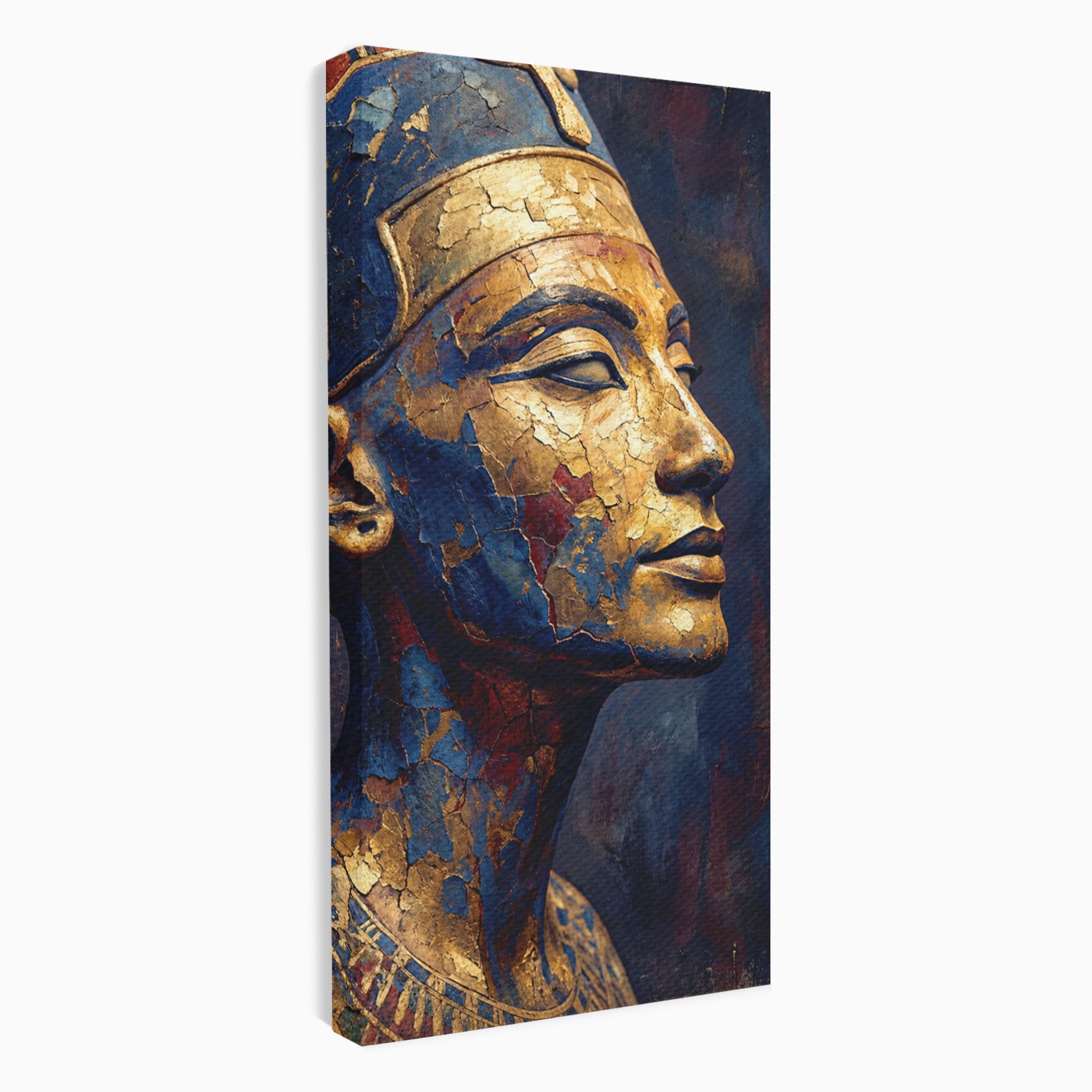 Tablou Canvas Premium LuxCanva® T1048, Profil Regal Egiptean, Egipt, Portret, Antic, Istorie, Dormitor, Culori Vibrante