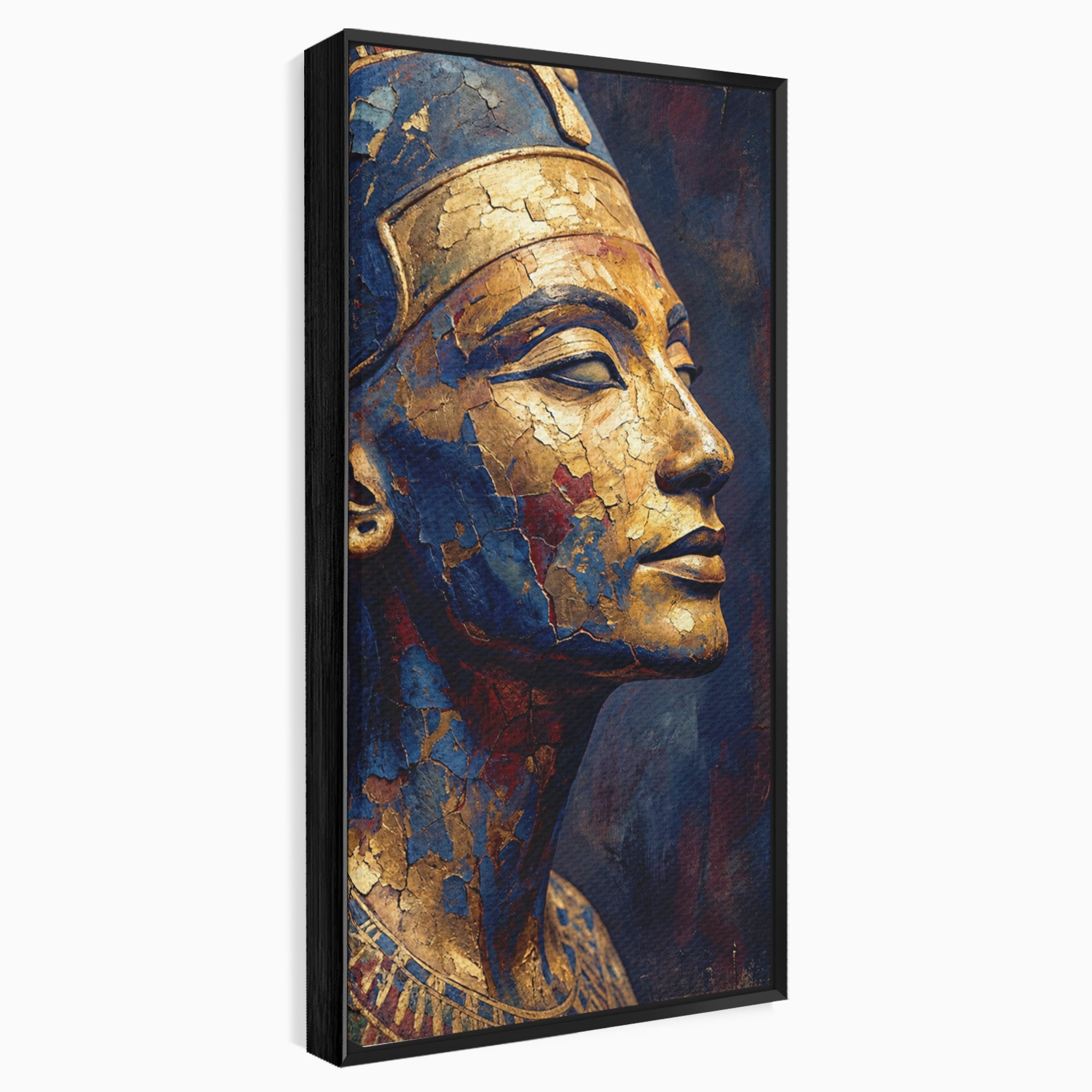 Tablou Canvas Premium LuxCanva® T1048, Profil Regal Egiptean, Egipt, Portret, Antic, Istorie, Dormitor, Culori Vibrante