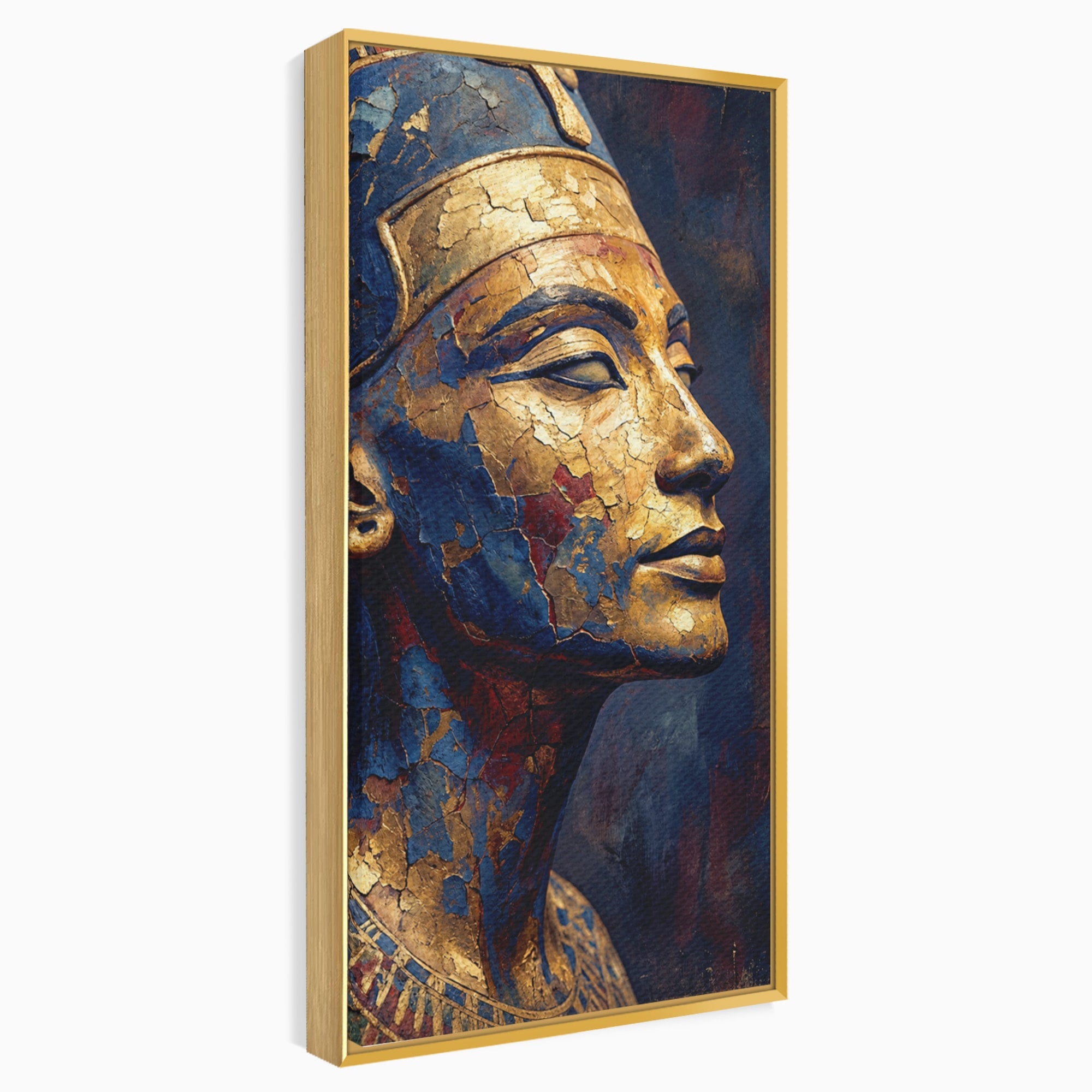 Tablou Canvas Premium LuxCanva® T1048, Profil Regal Egiptean, Egipt, Portret, Antic, Istorie, Dormitor, Culori Vibrante