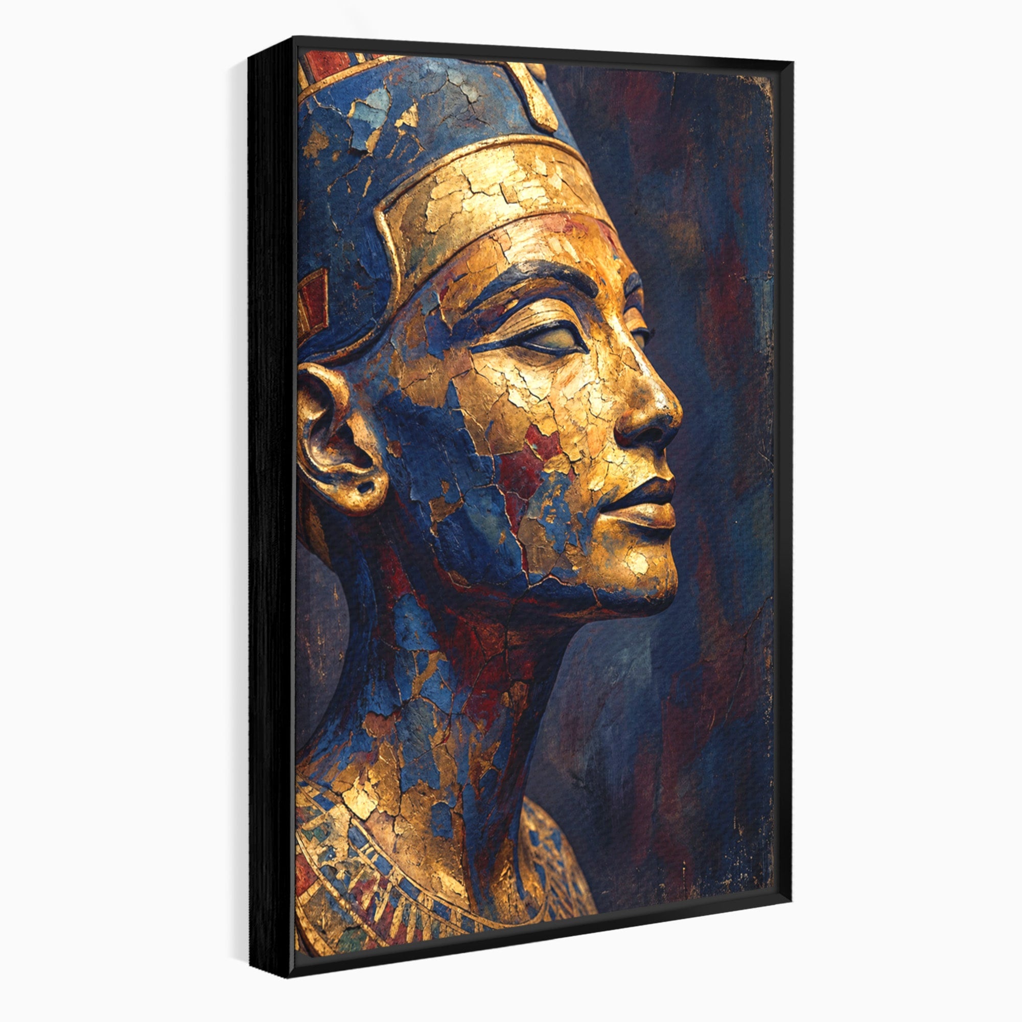 Tablou Canvas Premium LuxCanva® T1048, Profil Regal Egiptean, Egipt, Portret, Antic, Istorie, Dormitor, Culori Vibrante