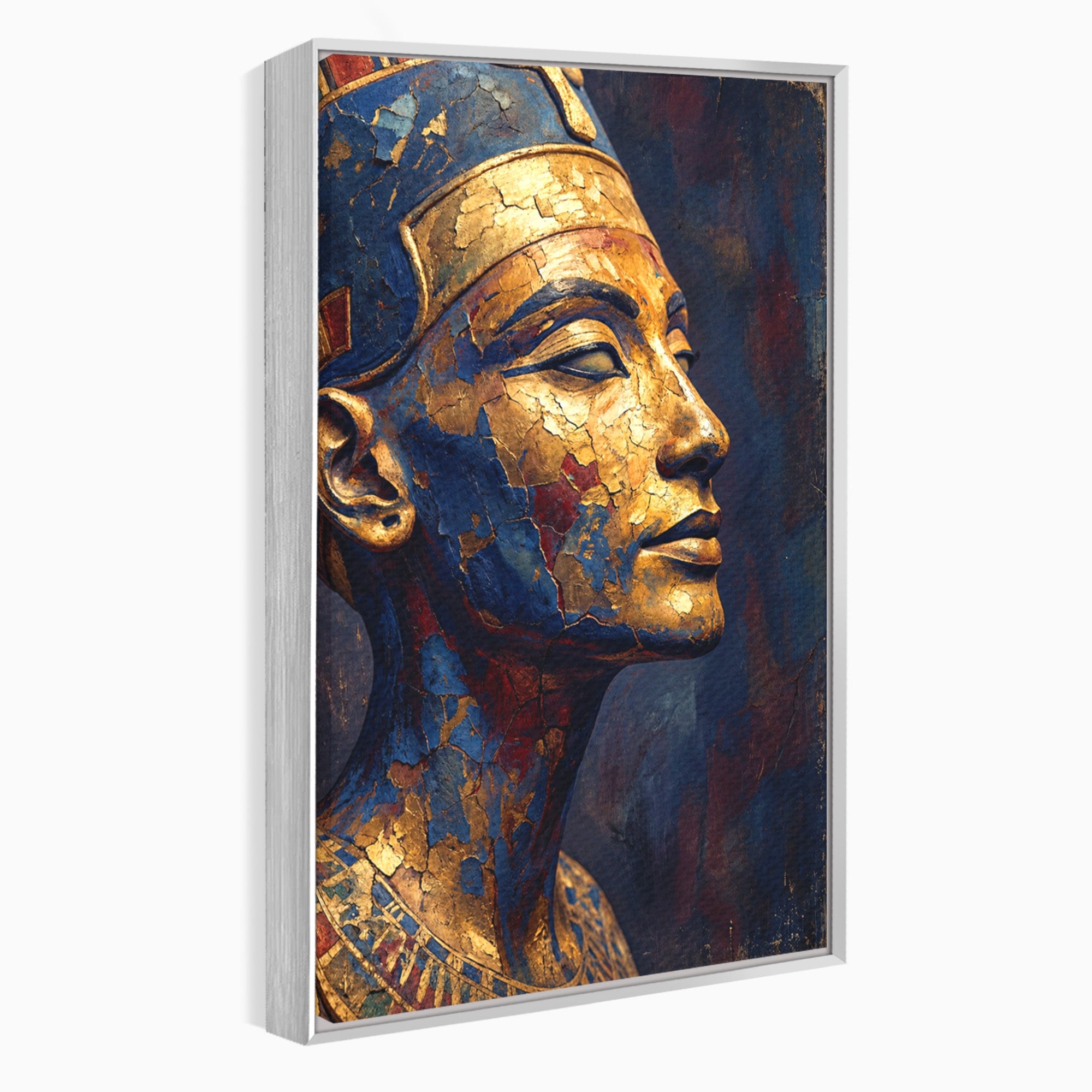 Tablou Canvas Premium LuxCanva® T1048, Profil Regal Egiptean, Egipt, Portret, Antic, Istorie, Dormitor, Culori Vibrante