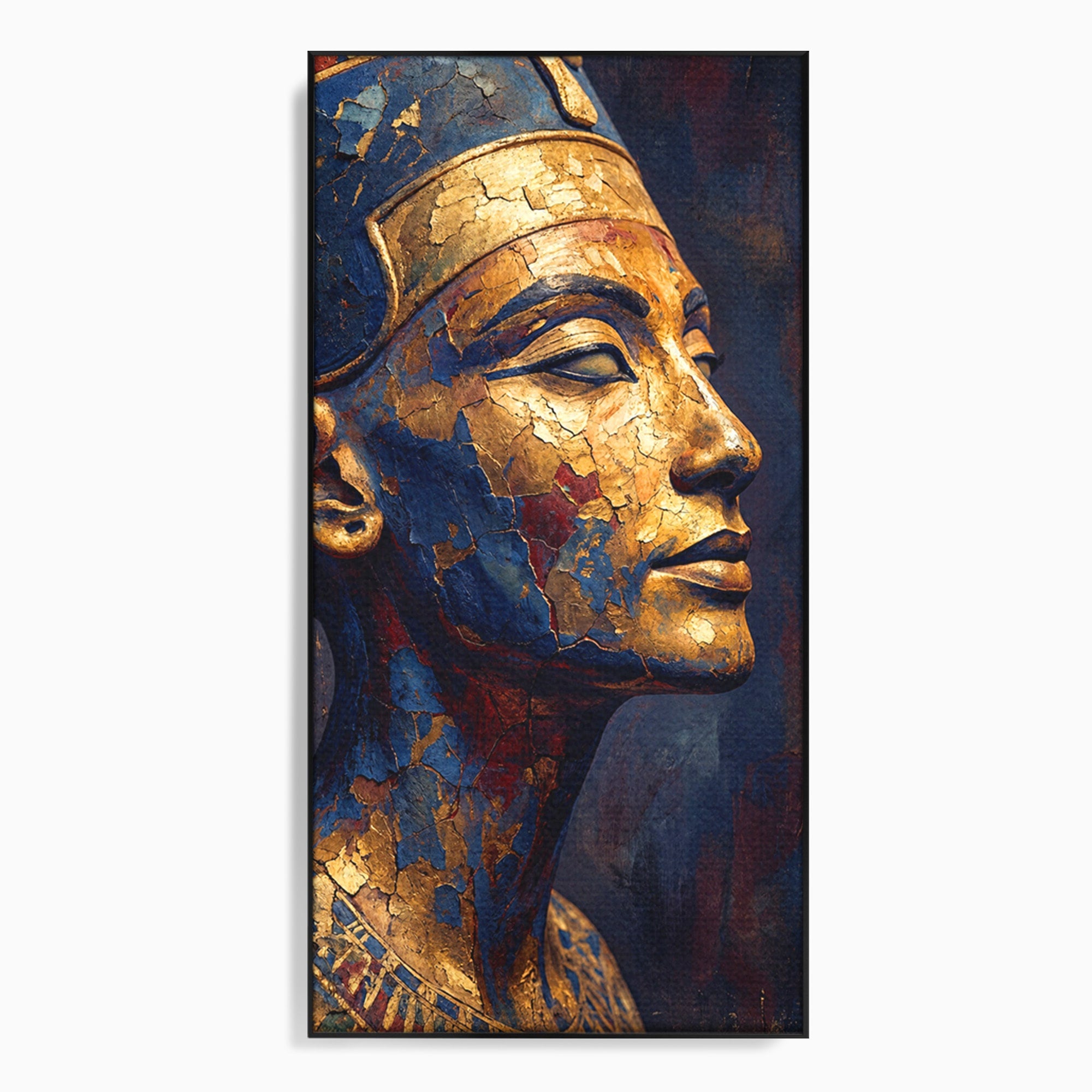 Tablou Canvas Premium LuxCanva® T1048, Profil Regal Egiptean, Egipt, Portret, Antic, Istorie, Dormitor, Culori Vibrante