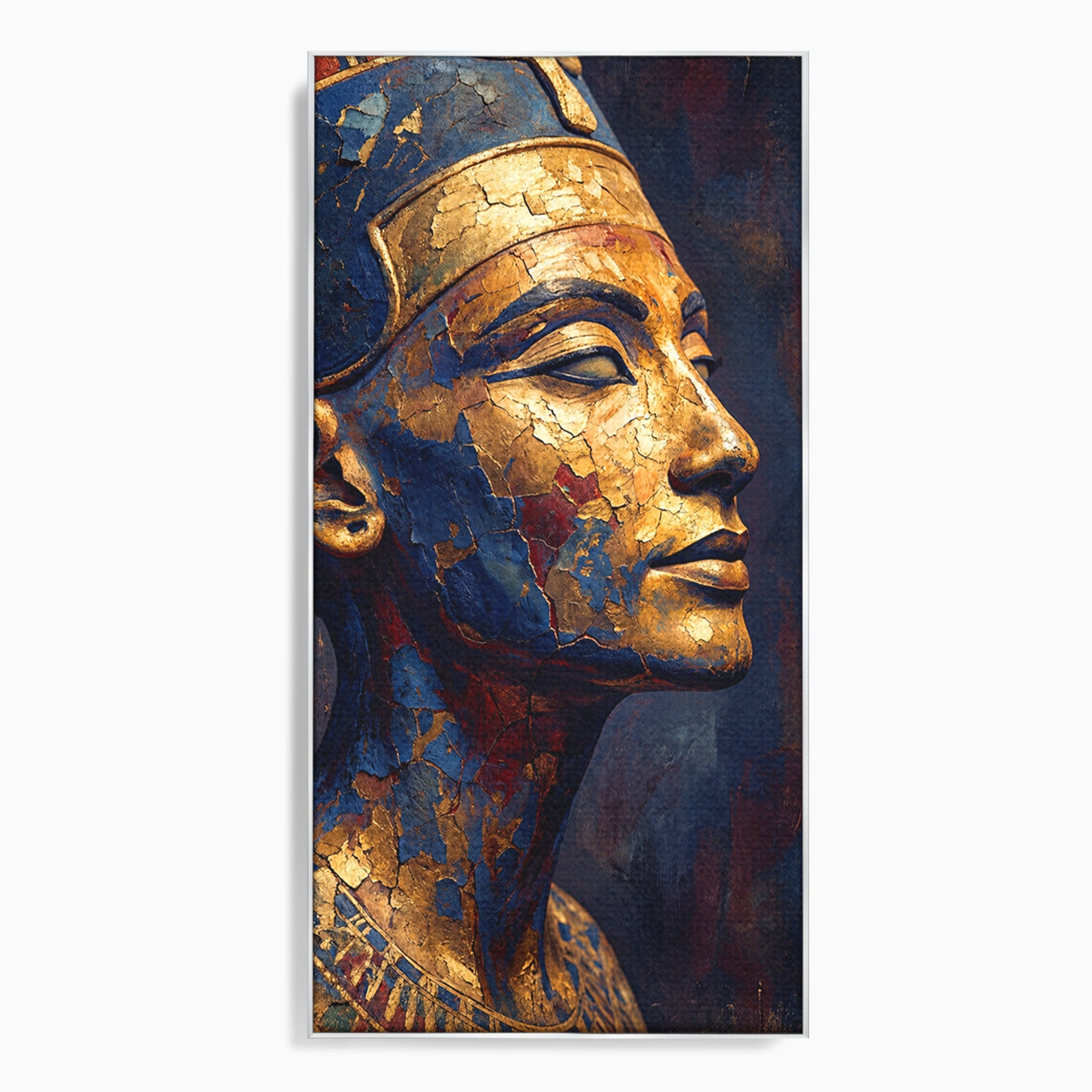 Tablou Canvas Premium LuxCanva® T1048, Profil Regal Egiptean, Egipt, Portret, Antic, Istorie, Dormitor, Culori Vibrante