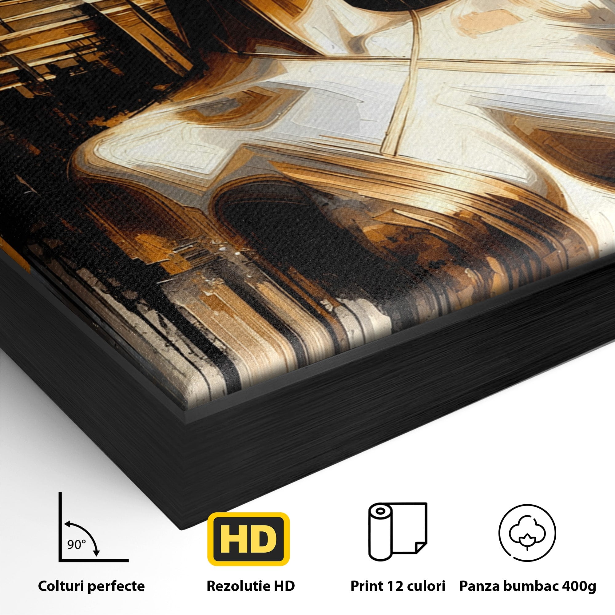 Tablou Canvas Premium LuxCanva® T1049, Femeia Faraonului, Regina, Egipt, Portret, Istorie, Dormitor, Culori Vibrante