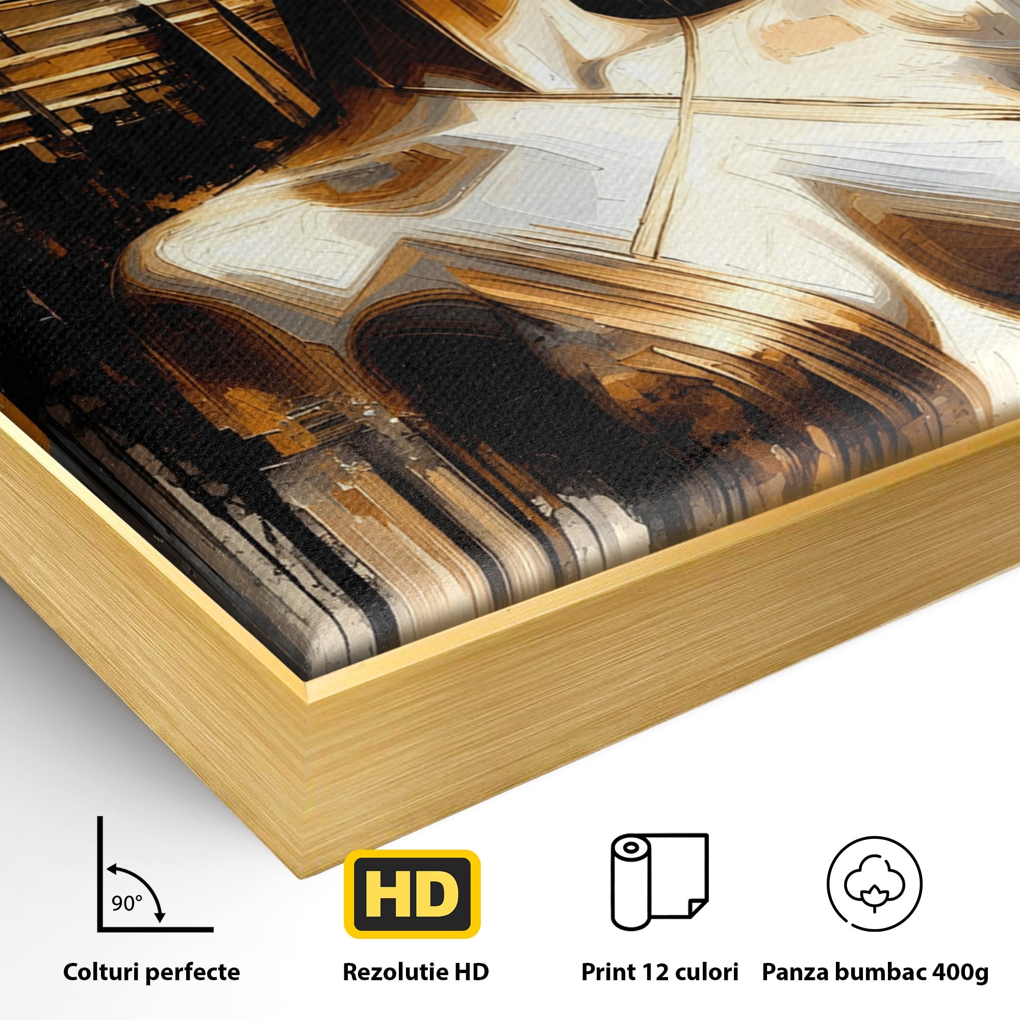 Tablou Canvas Premium LuxCanva® T1049, Femeia Faraonului, Regina, Egipt, Portret, Istorie, Dormitor, Culori Vibrante