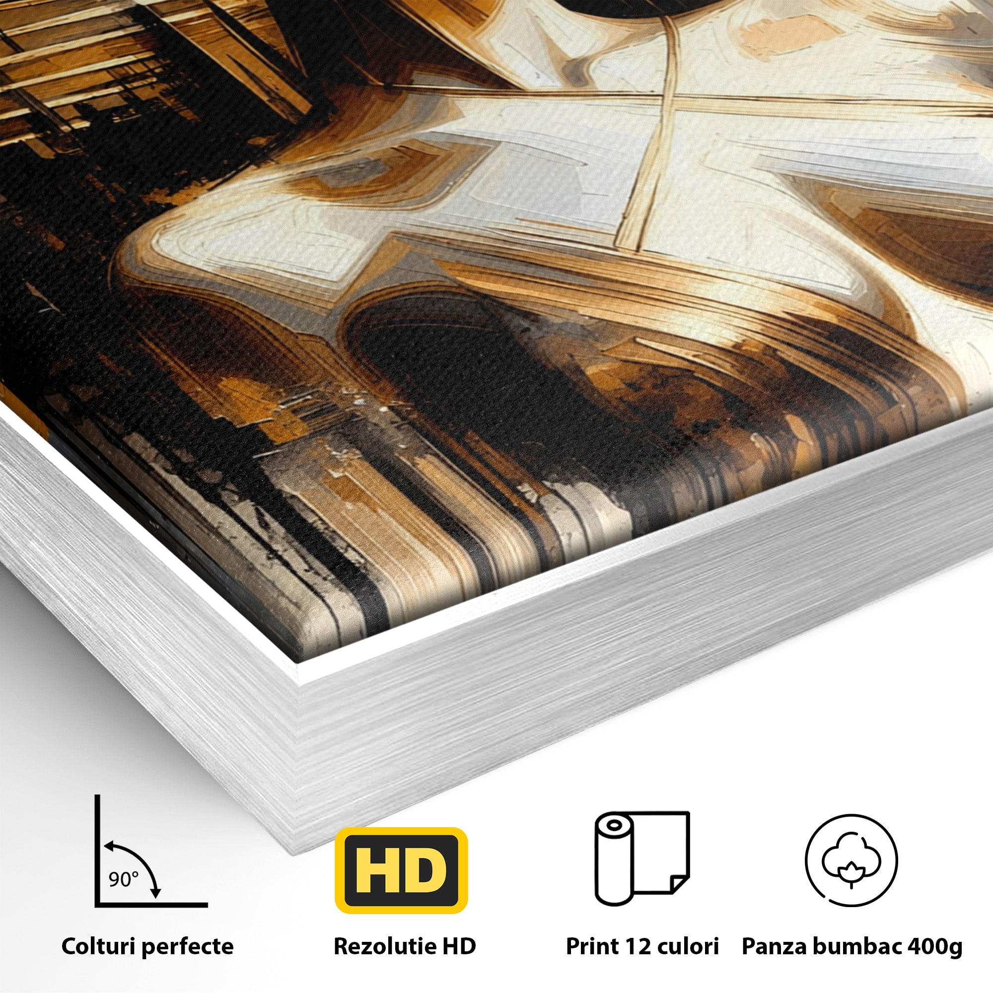 Tablou Canvas Premium LuxCanva® T1049, Femeia Faraonului, Regina, Egipt, Portret, Istorie, Dormitor, Culori Vibrante