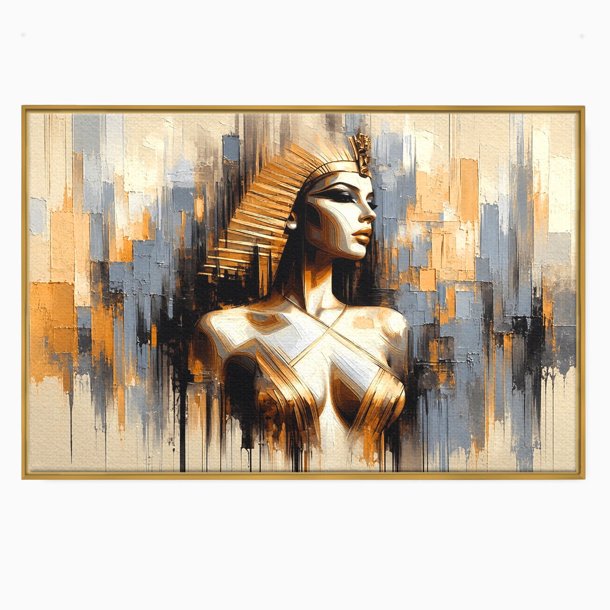 Tablou Canvas Premium LuxCanva® T1049, Femeia Faraonului, Regina, Egipt, Portret, Istorie, Dormitor, Culori Vibrante