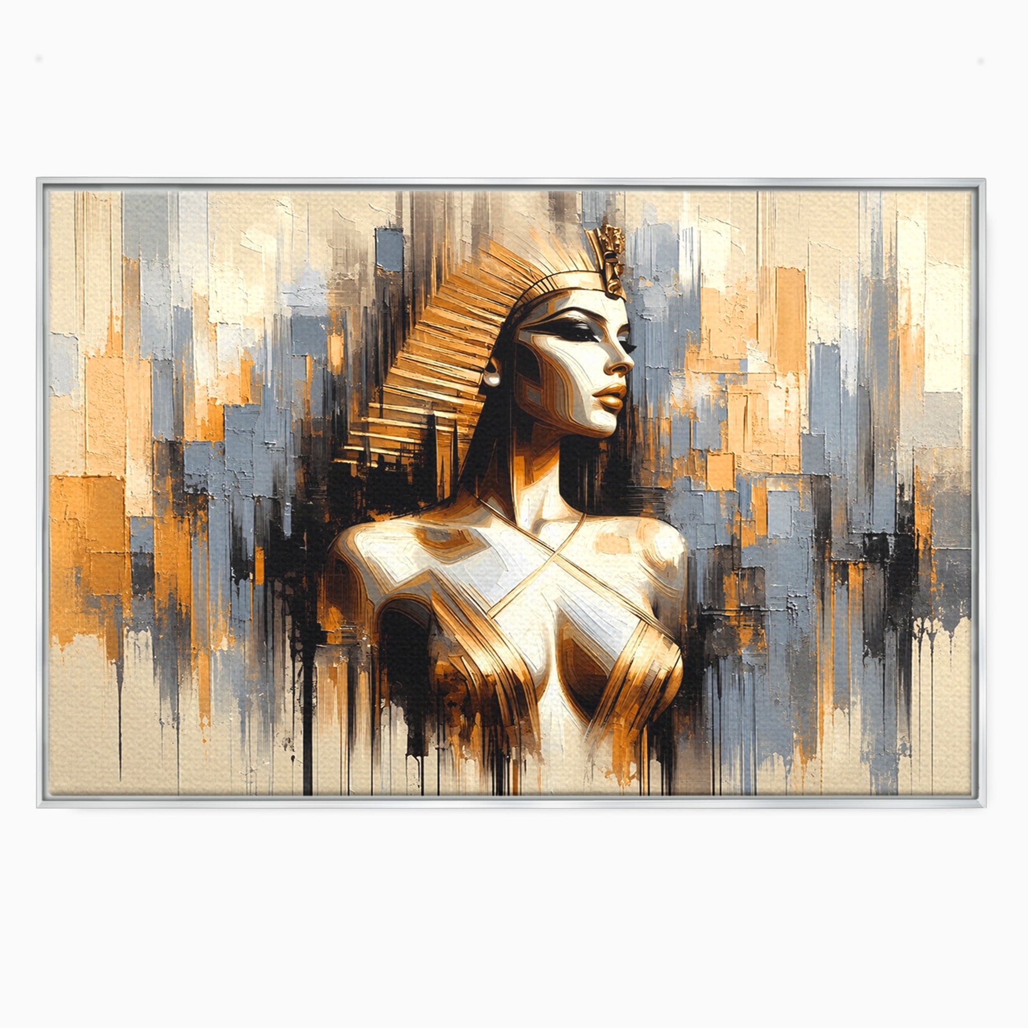Tablou Canvas Premium LuxCanva® T1049, Femeia Faraonului, Regina, Egipt, Portret, Istorie, Dormitor, Culori Vibrante