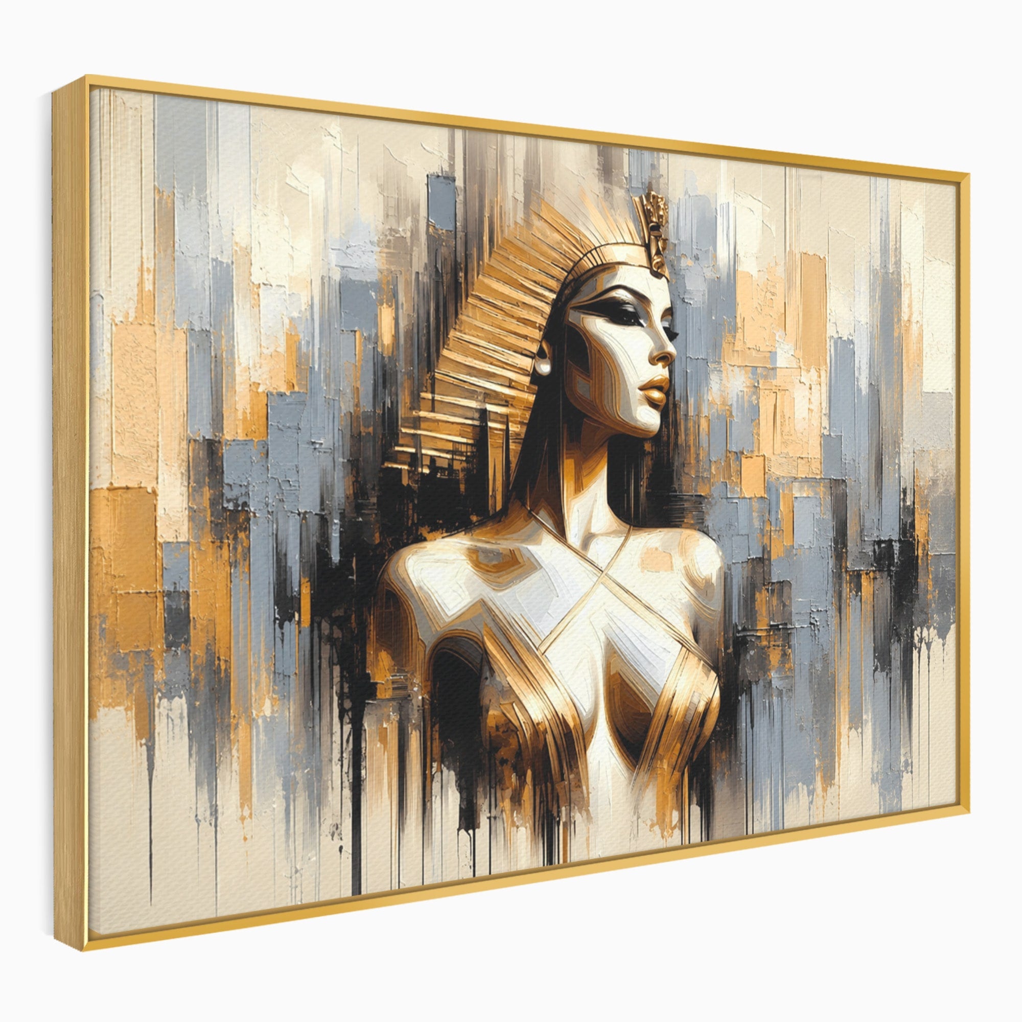 Tablou Canvas Premium LuxCanva® T1049, Femeia Faraonului, Regina, Egipt, Portret, Istorie, Dormitor, Culori Vibrante